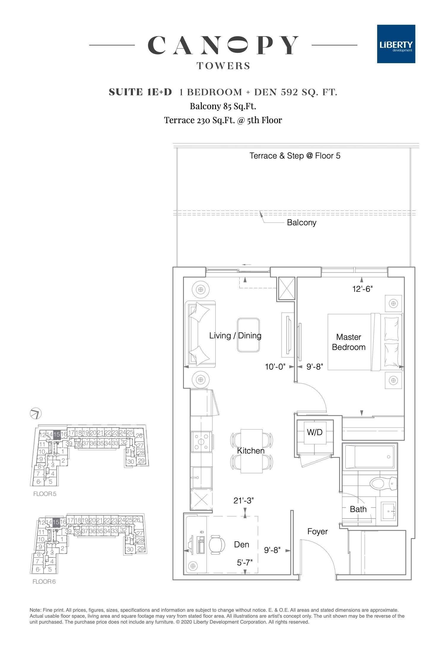 Suite 1E+D floor plan