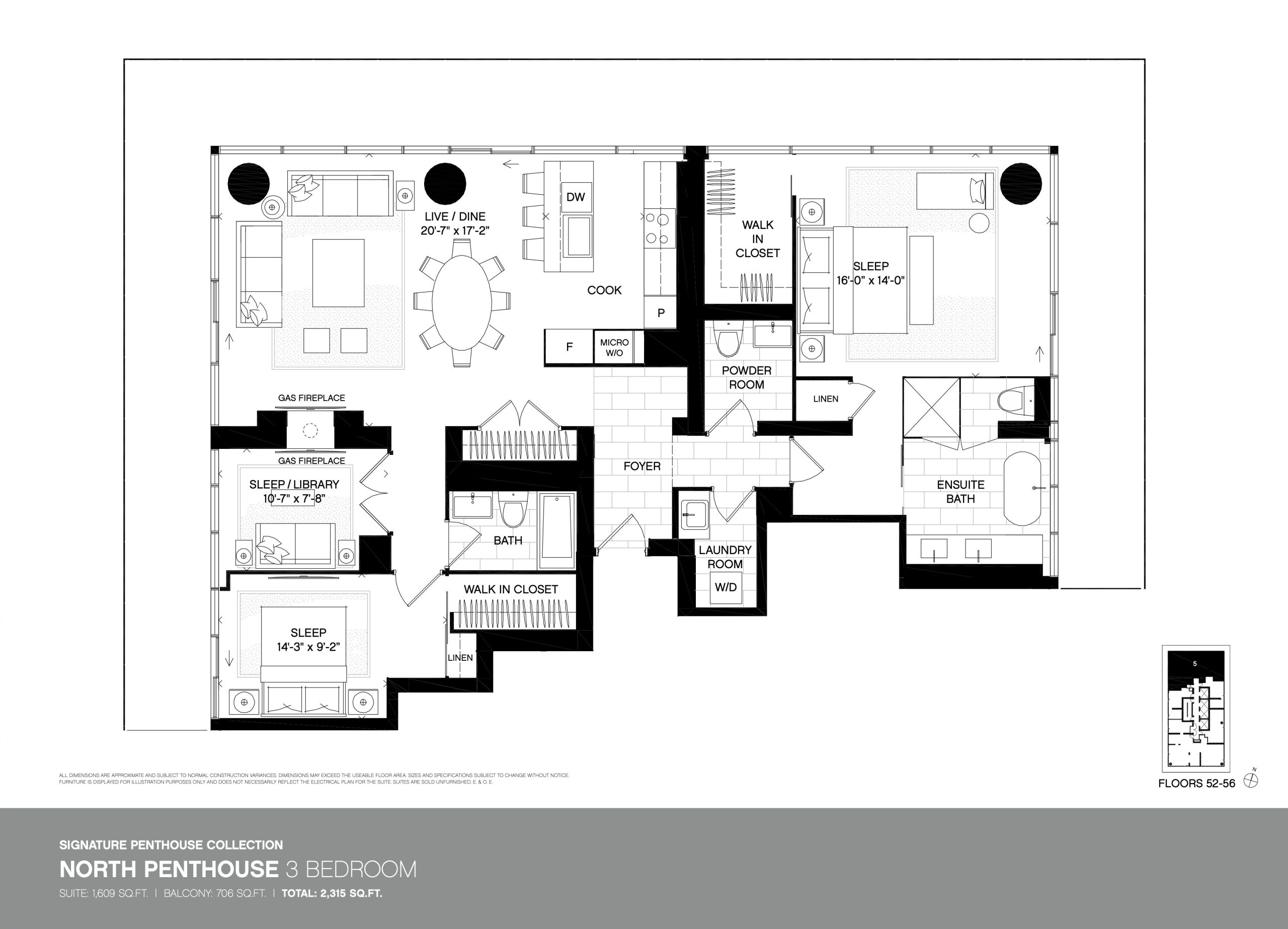 North Penthouse floor plan