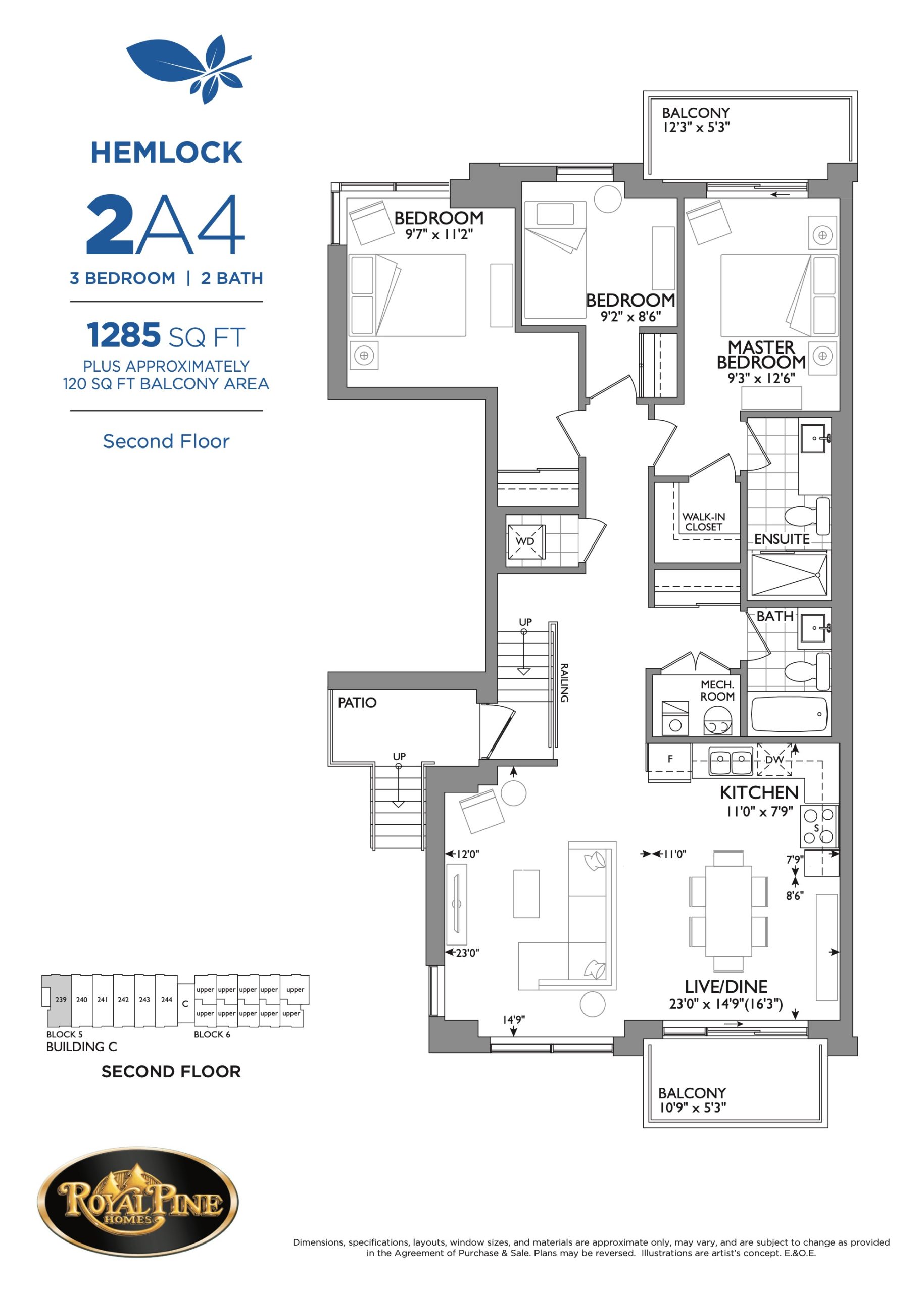 Hemlock - 2A4 floor plan