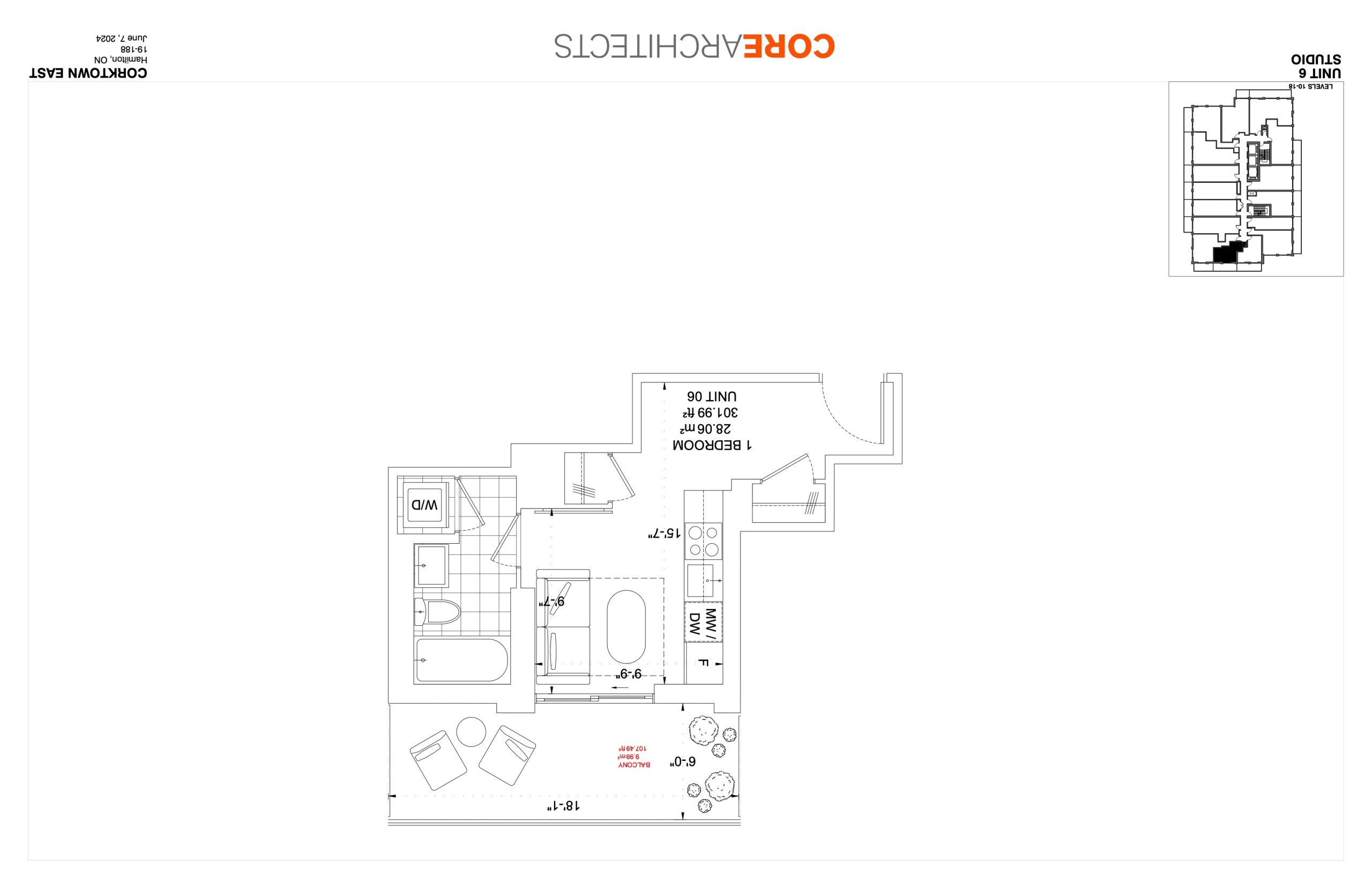Corktown East - Unit 6 (Studio) floor plan