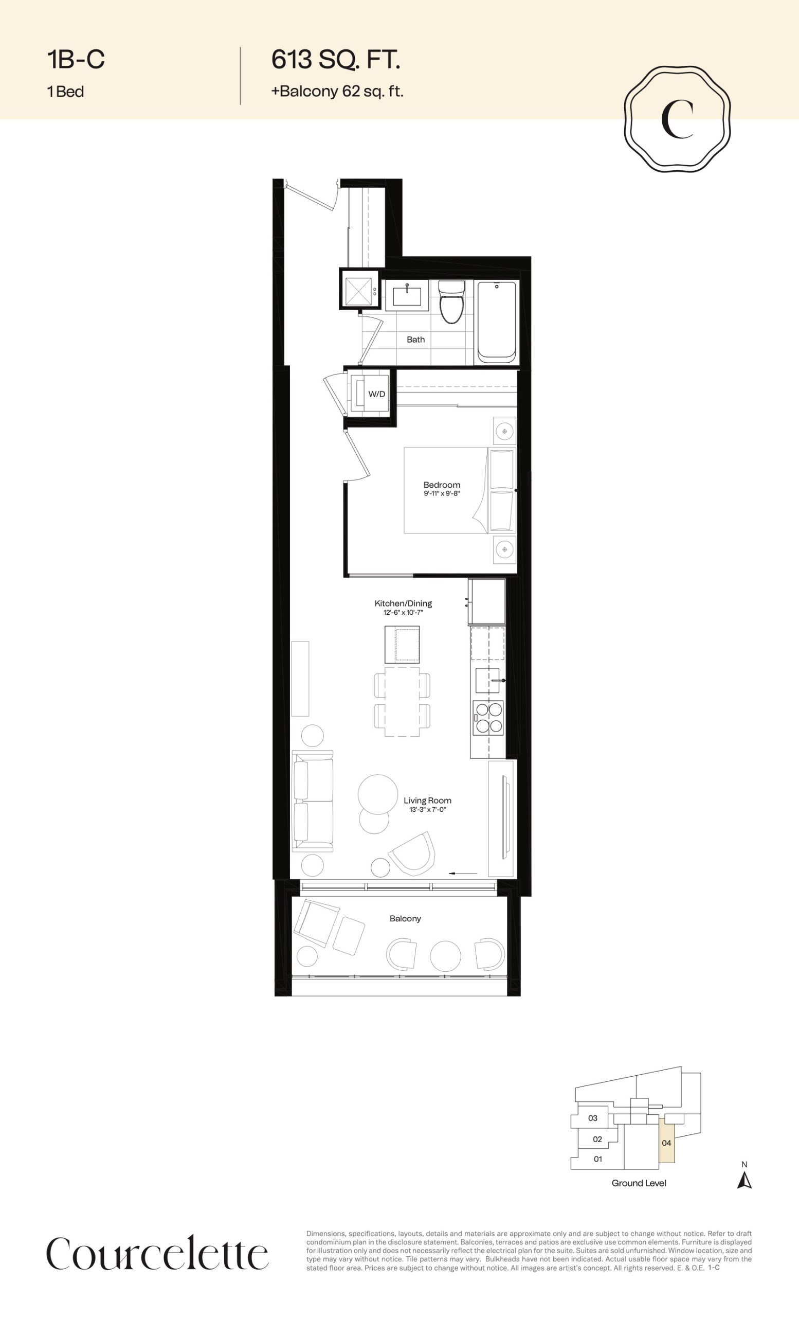 1B-C floor plan