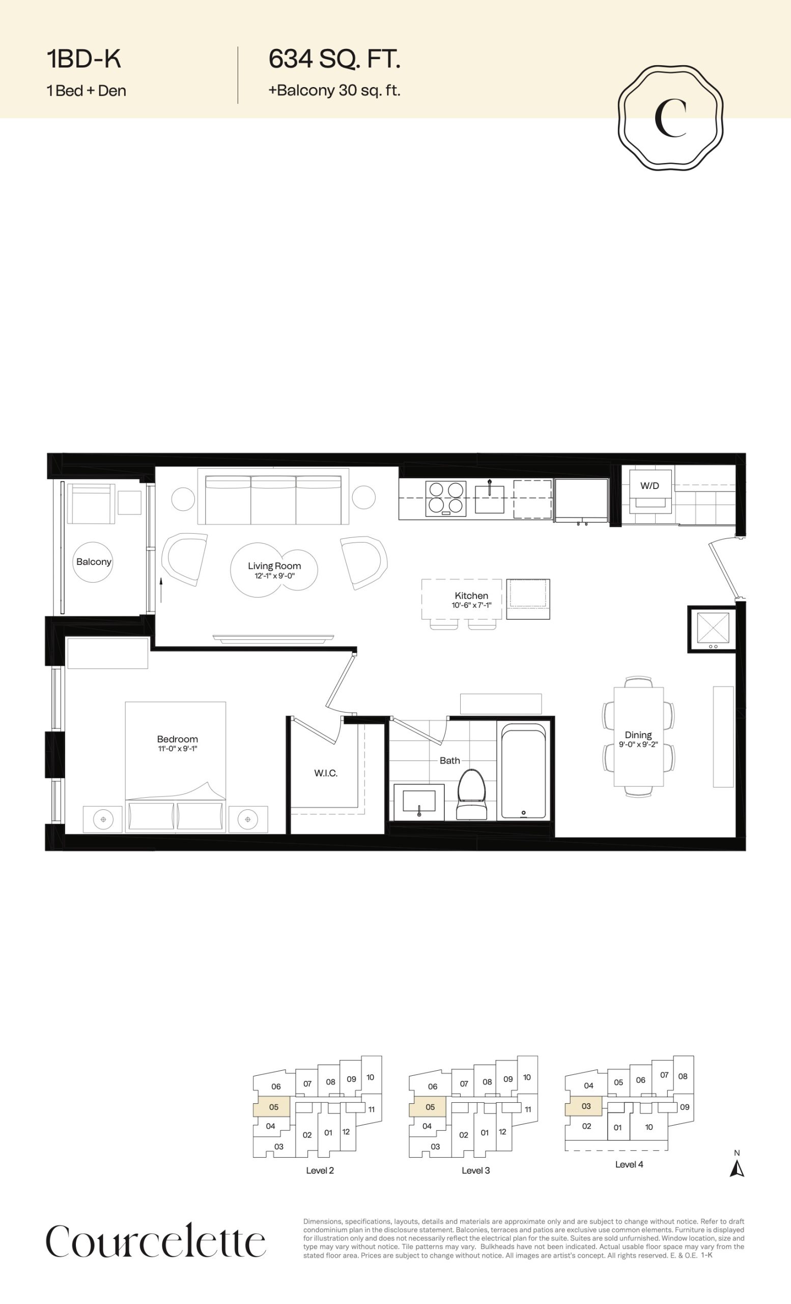 1BD-K floor plan