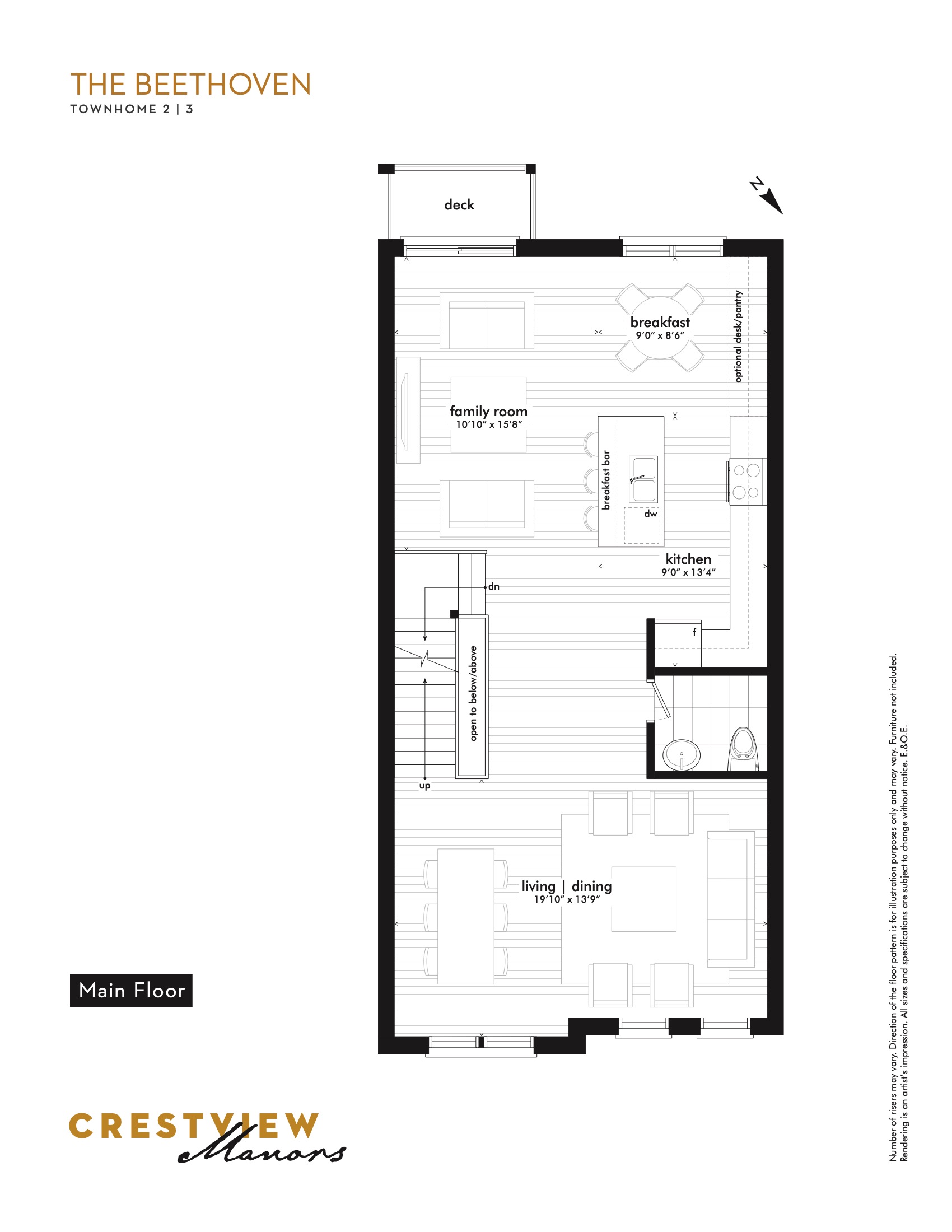 The Beethoven - Main Floor floor plan