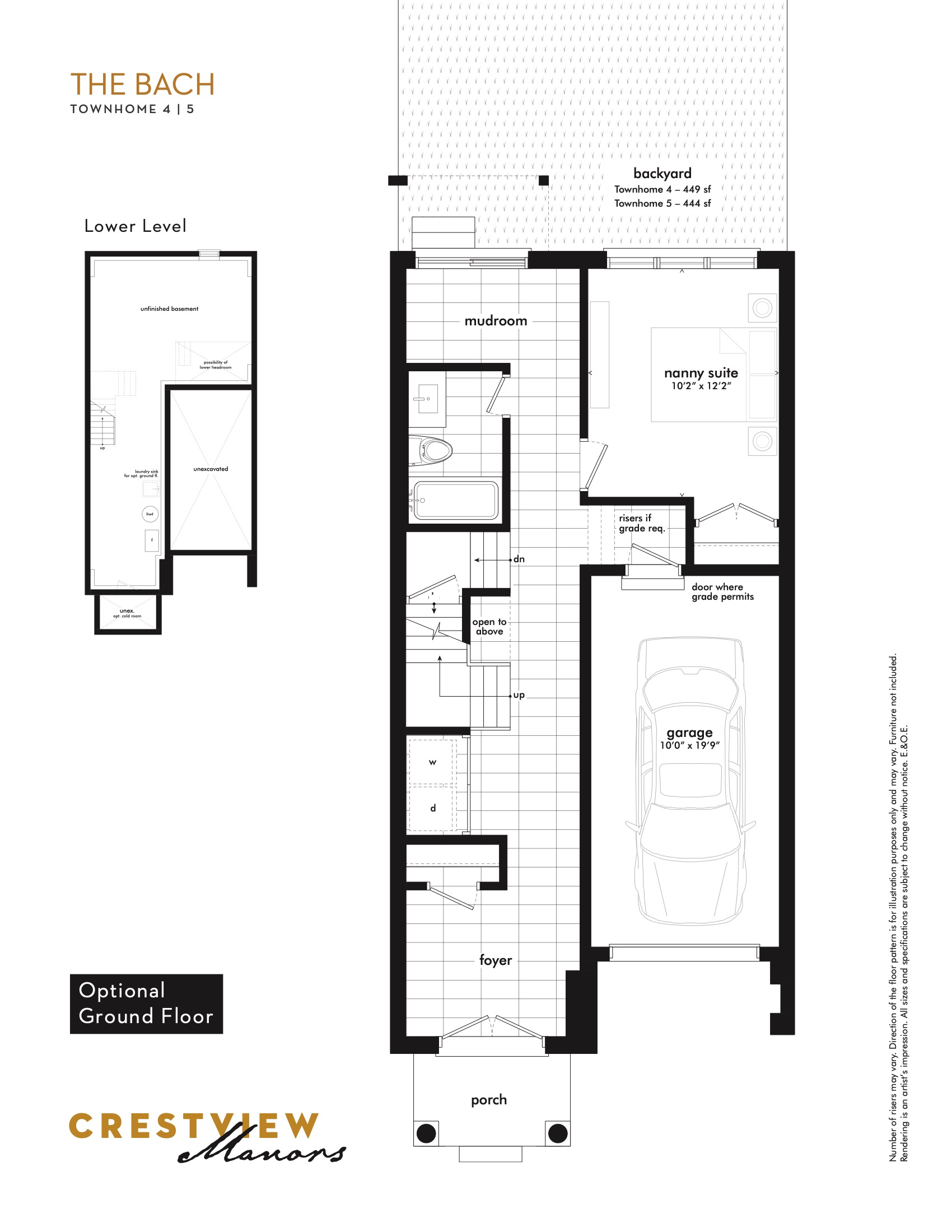 The Bach - Optional Ground Floor floor plan