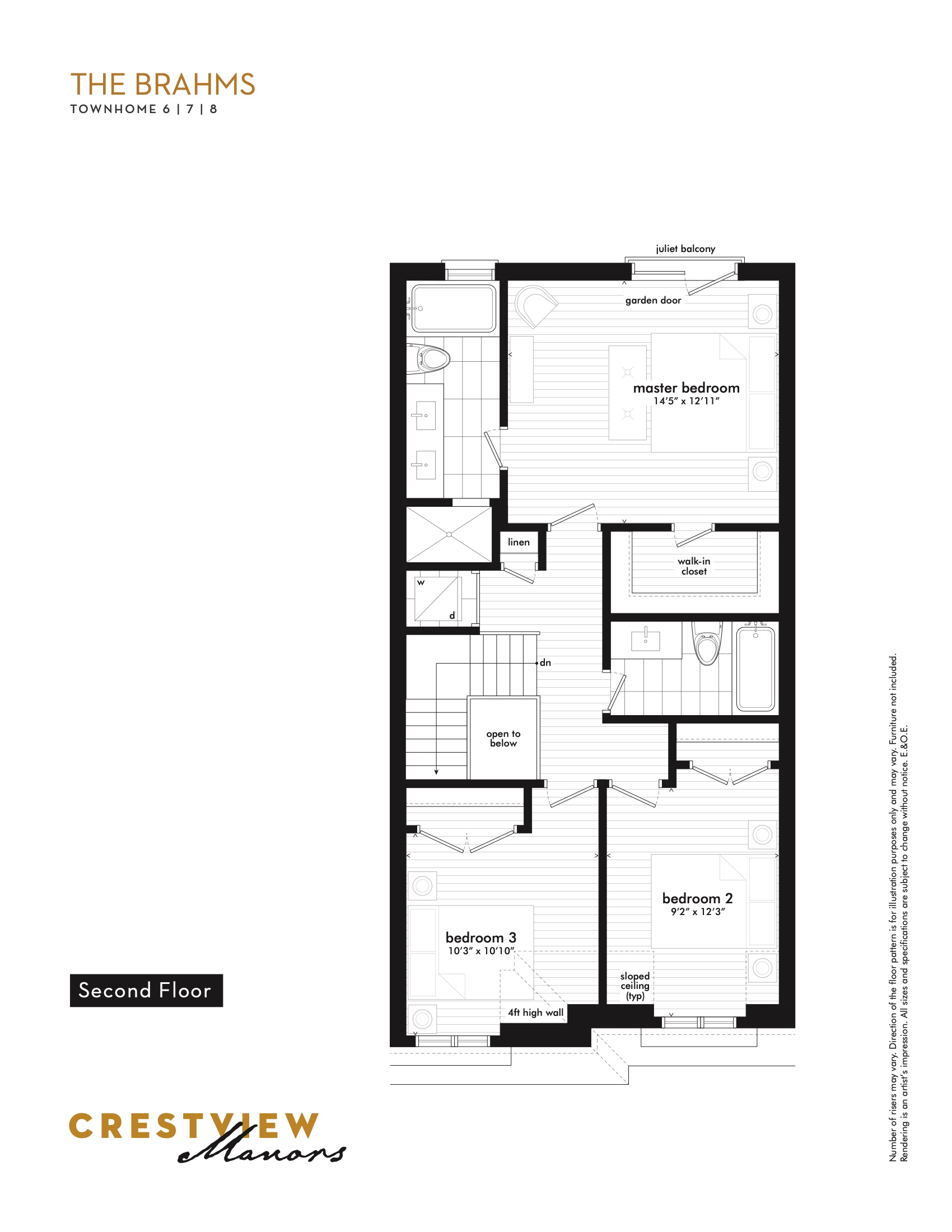 The Brahms - Second Floor floor plan