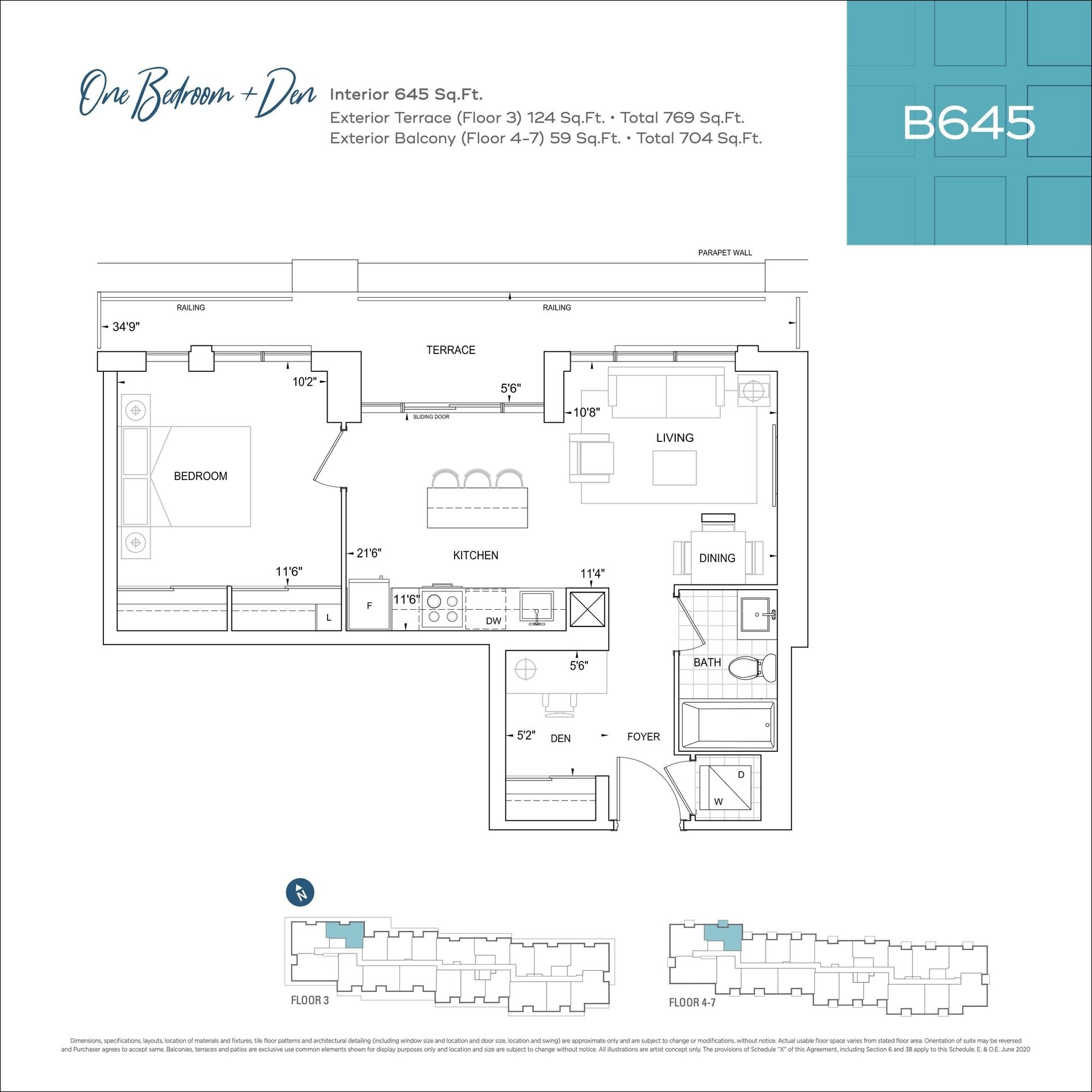 B645 floor plan