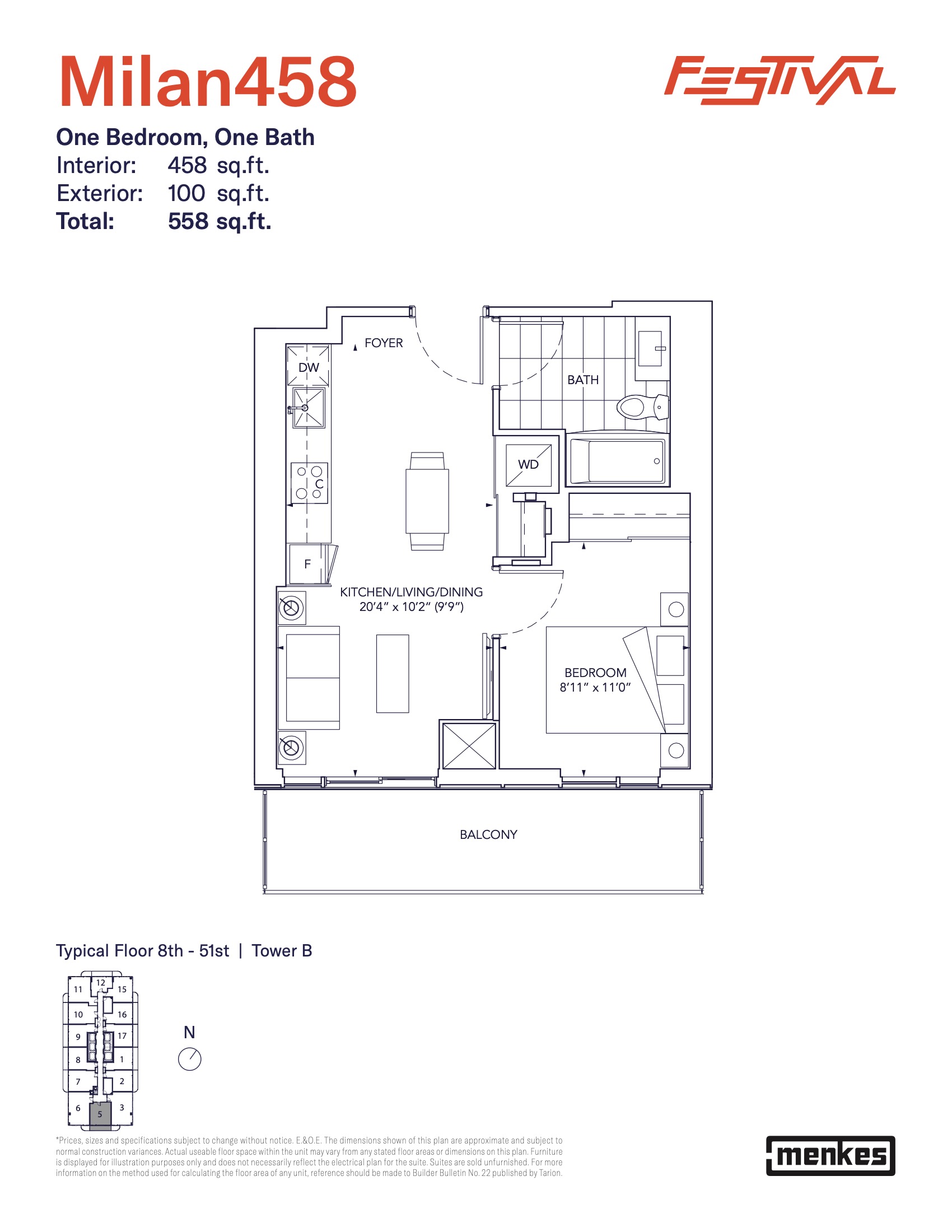 Milan 458 floor plan