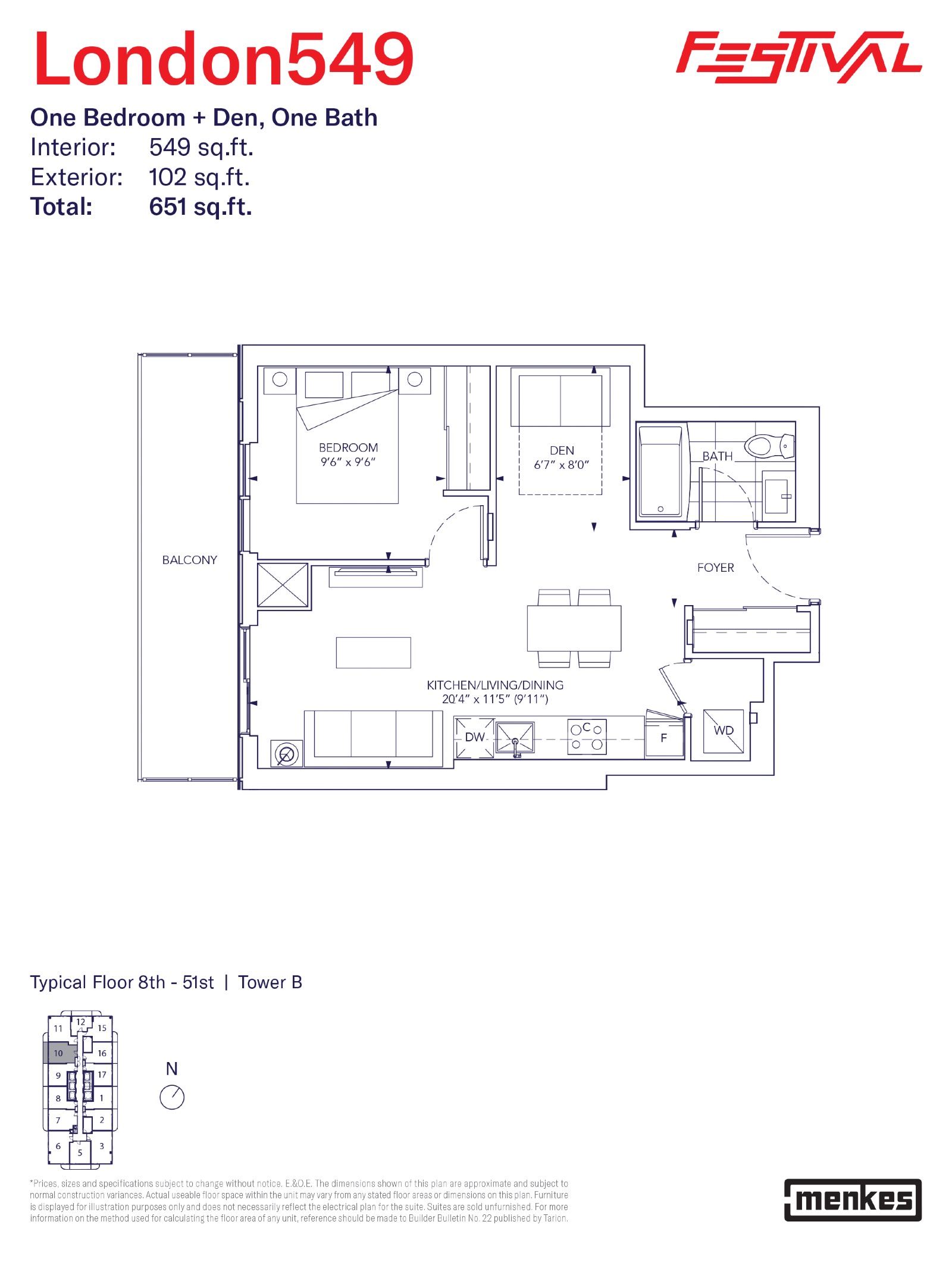 London 549 floor plan