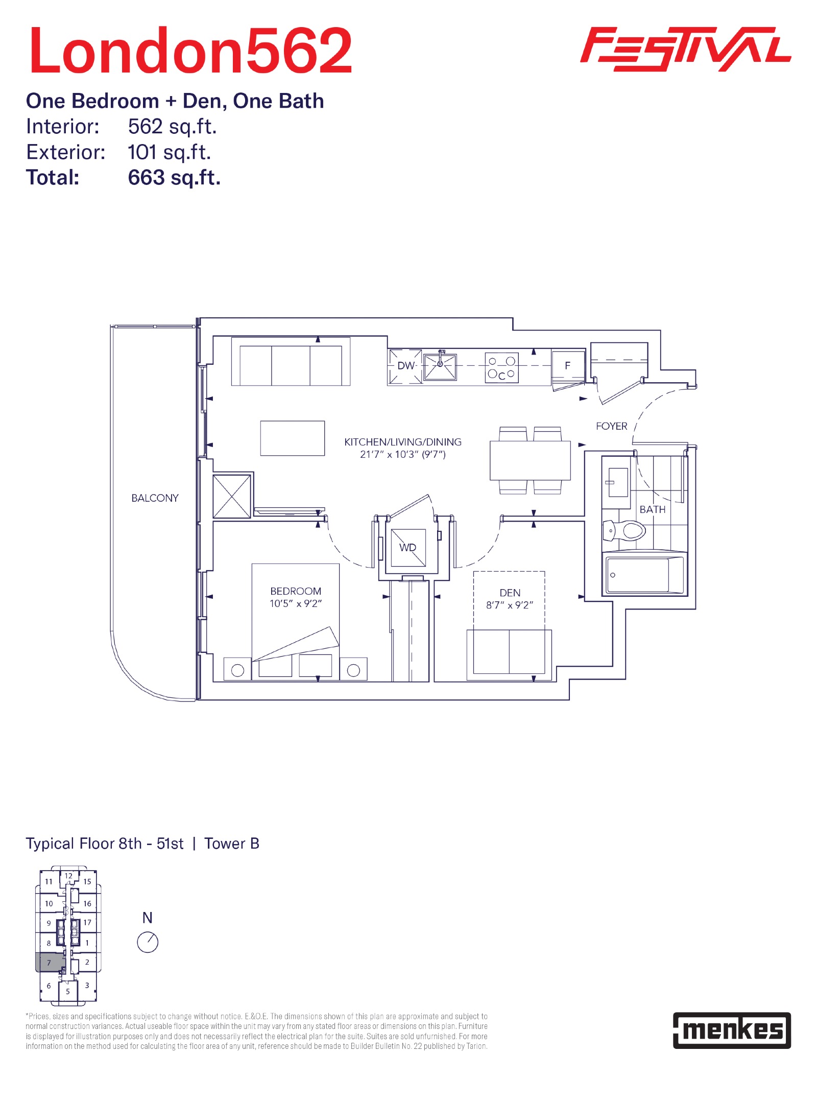London 562 floor plan