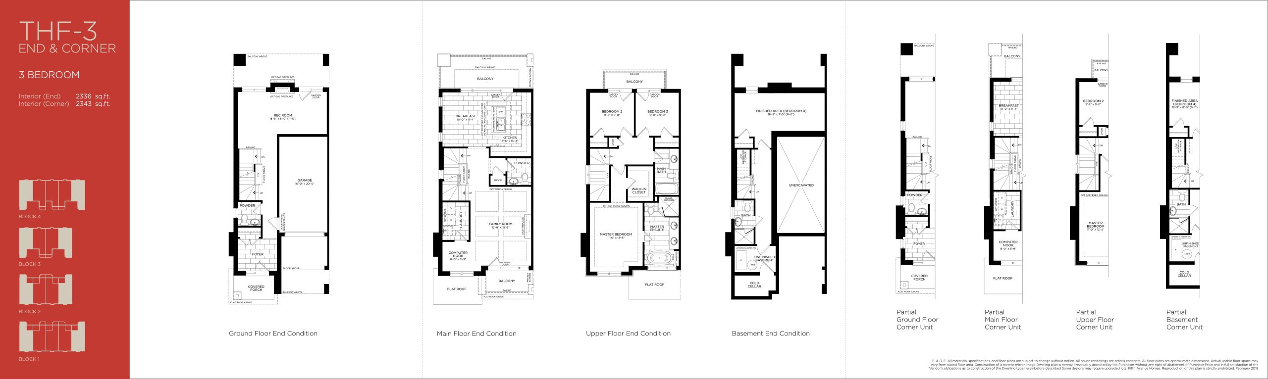 THF-3 End & Corner floor plan