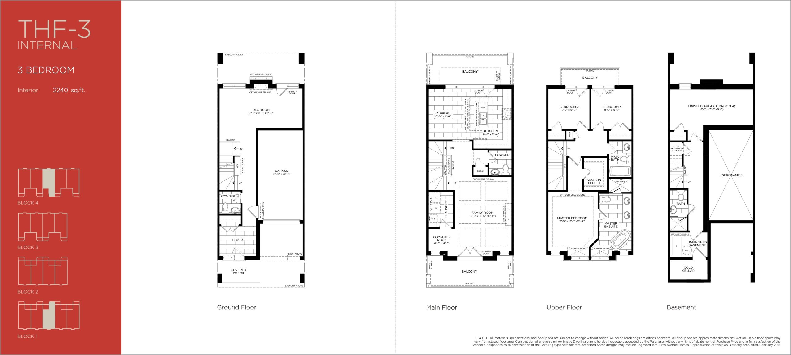 THF-3 Internal floor plan