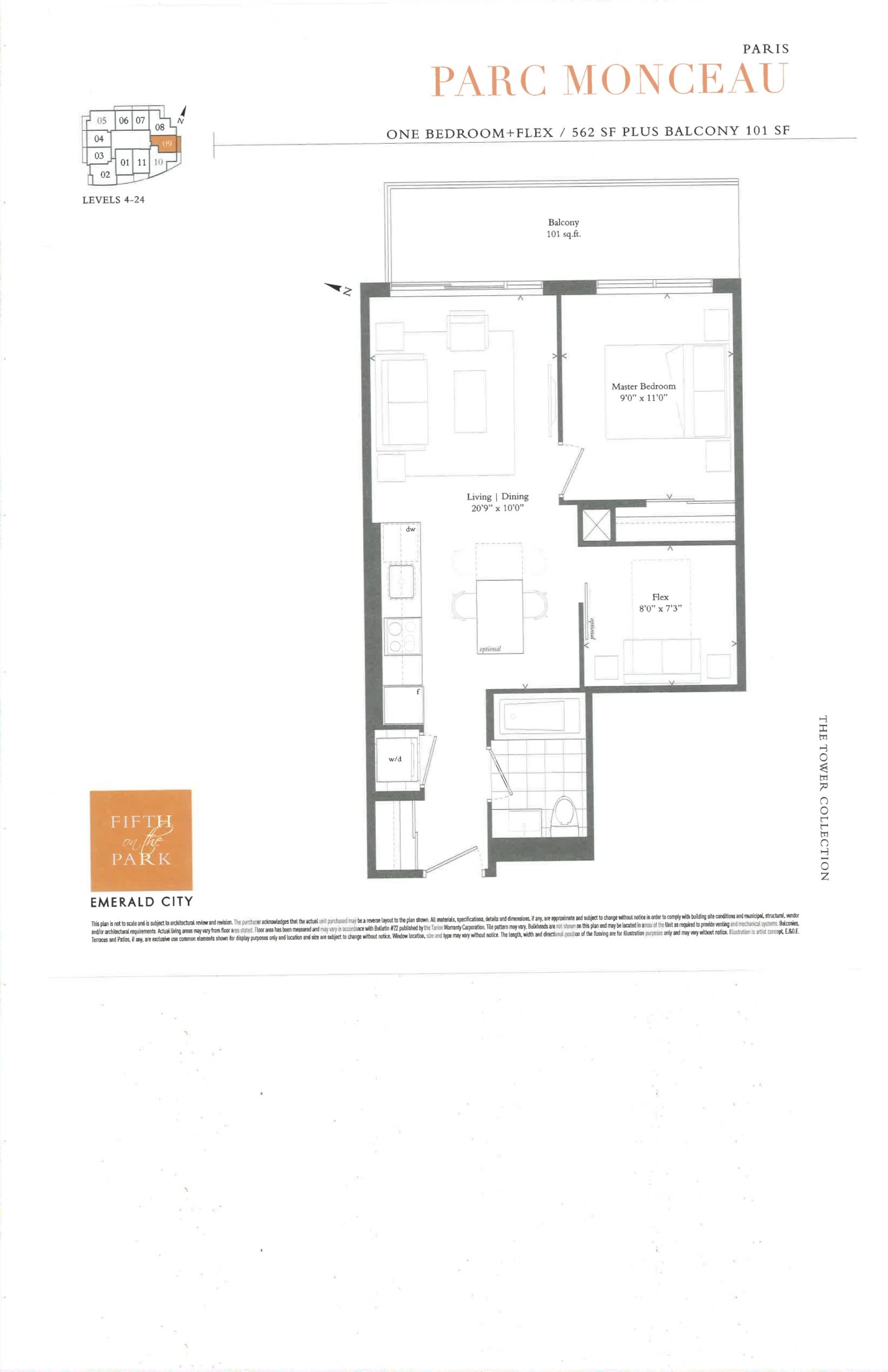 Paris Parc Monceau floor plan