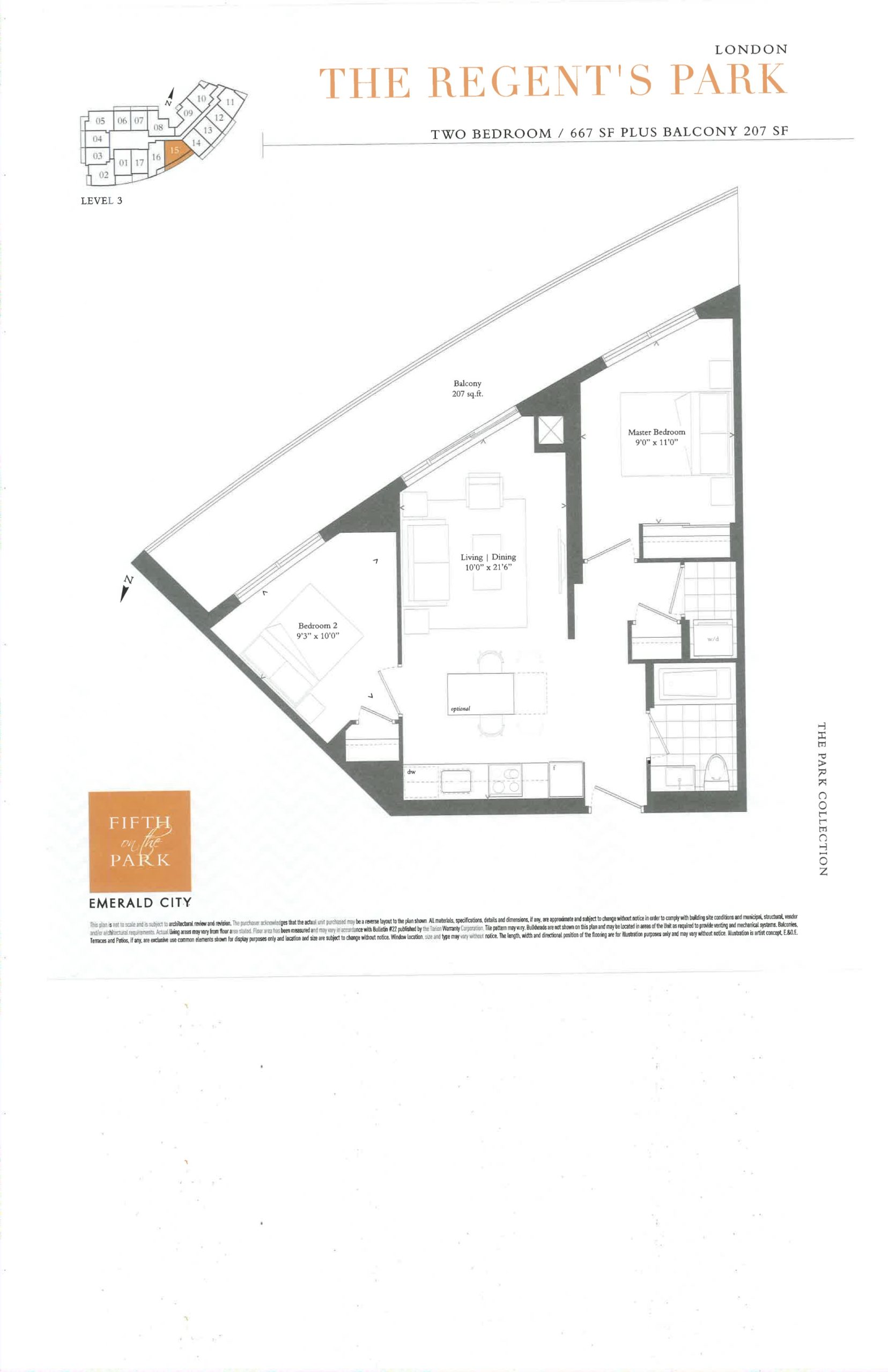 London The Regent's Park floor plan