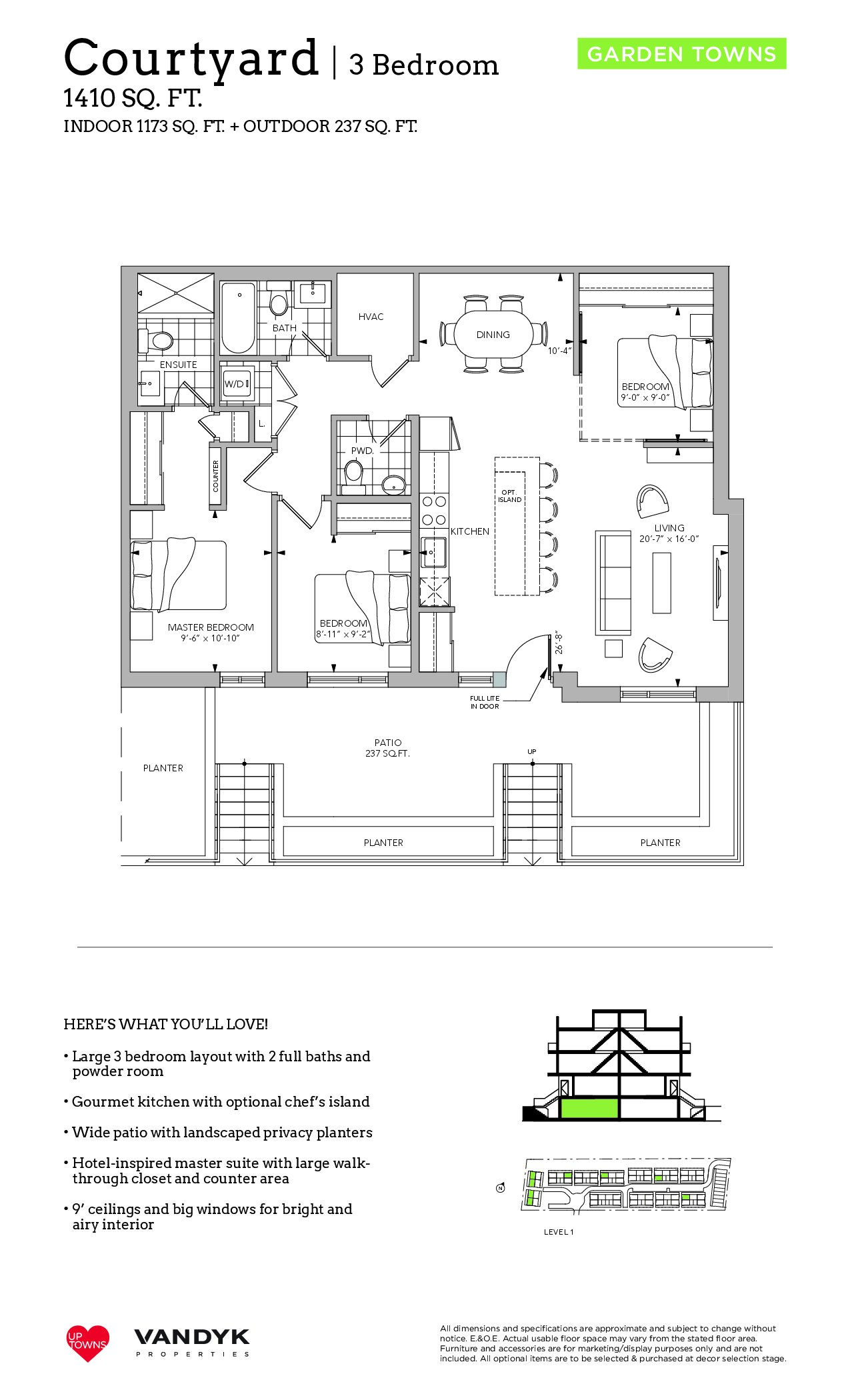 Courtyard floor plan