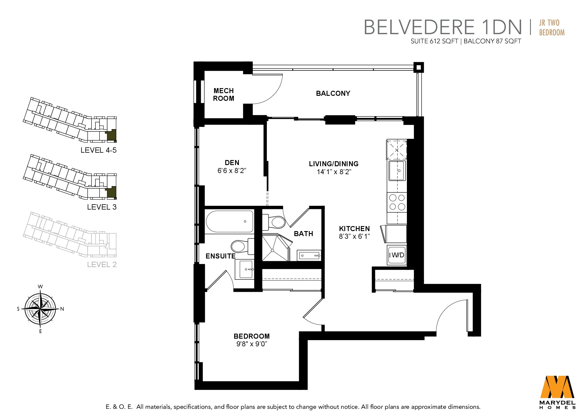 Belvedere 1DN floor plan