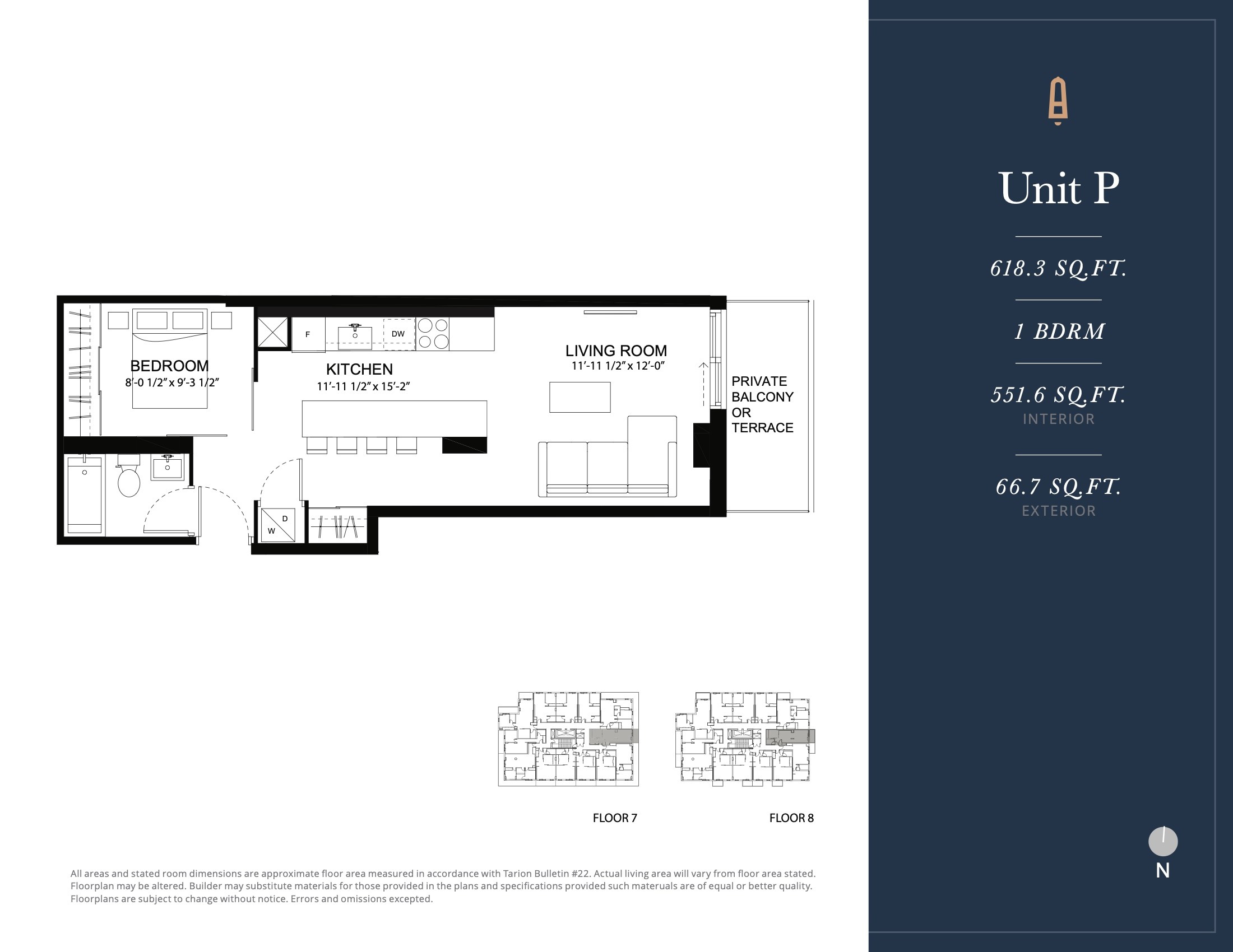 Unit P floor plan