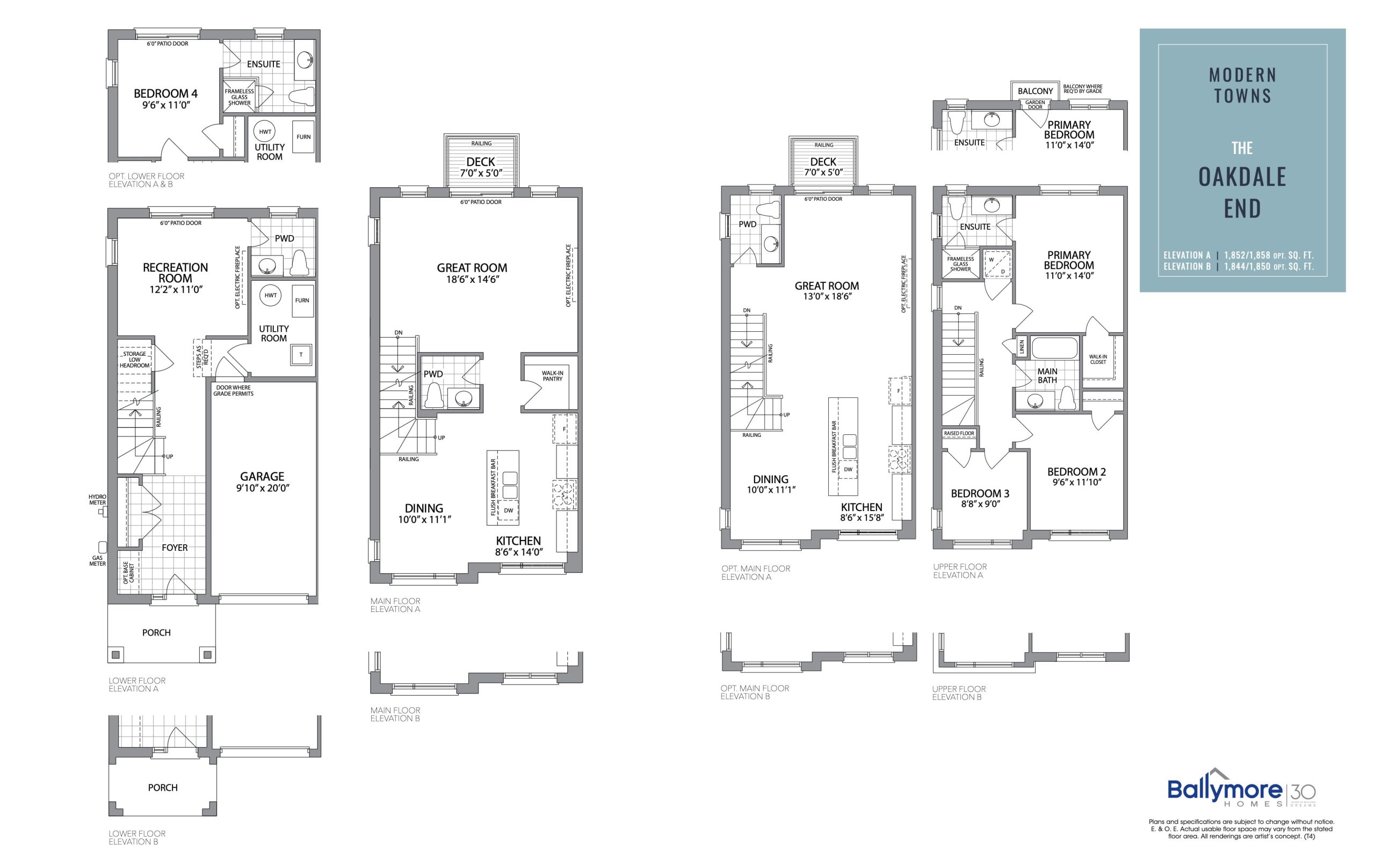 The Oakdale End floor plan