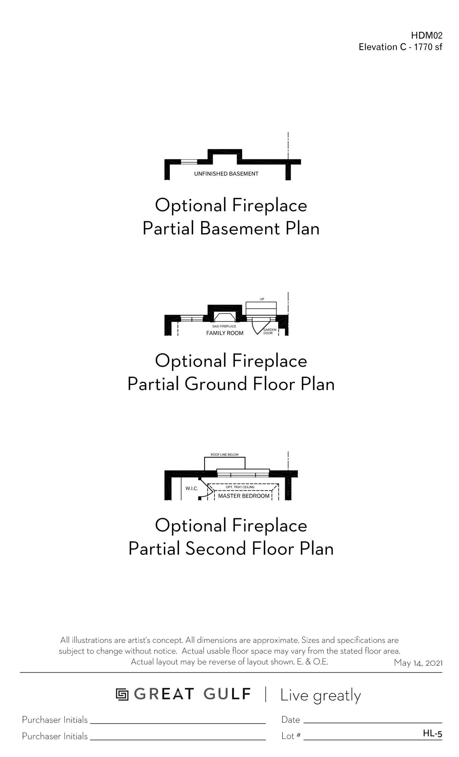 HDM02 - Elev. C (Optional Fireplace Basement) floor plan