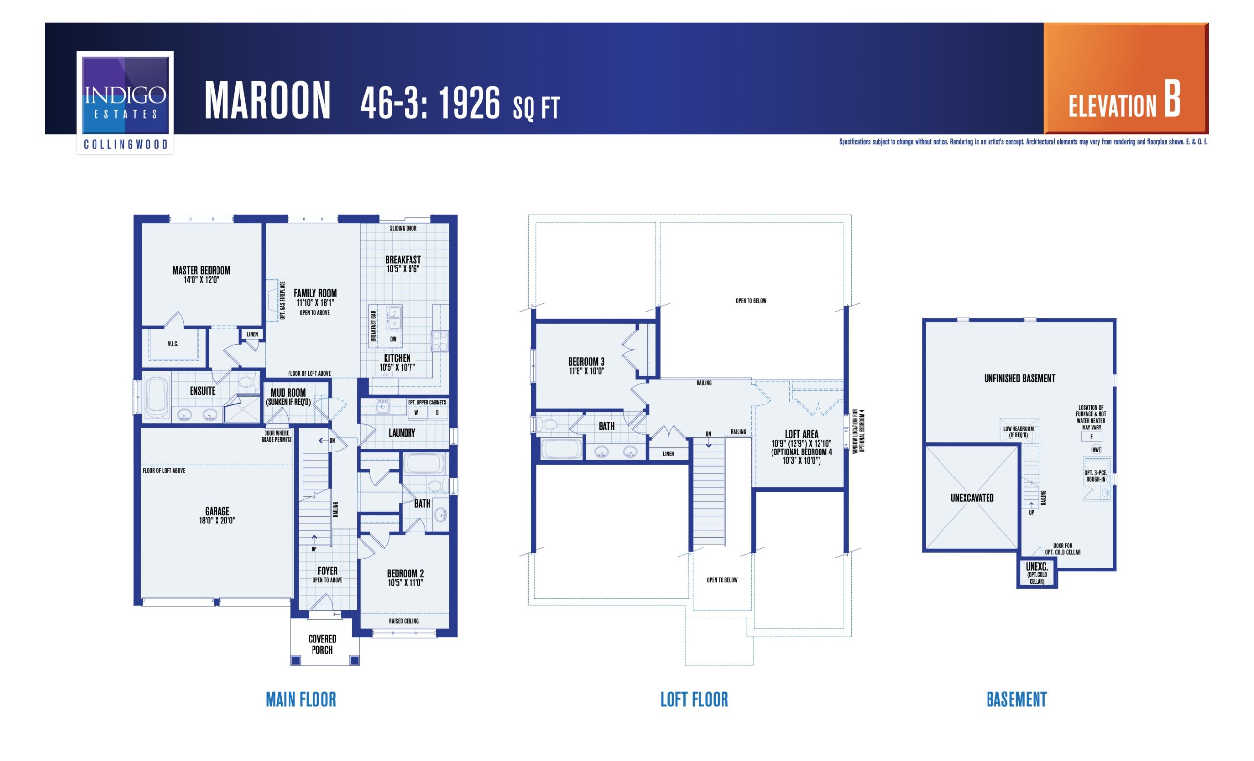 Maroon (Elevation B) floor plan