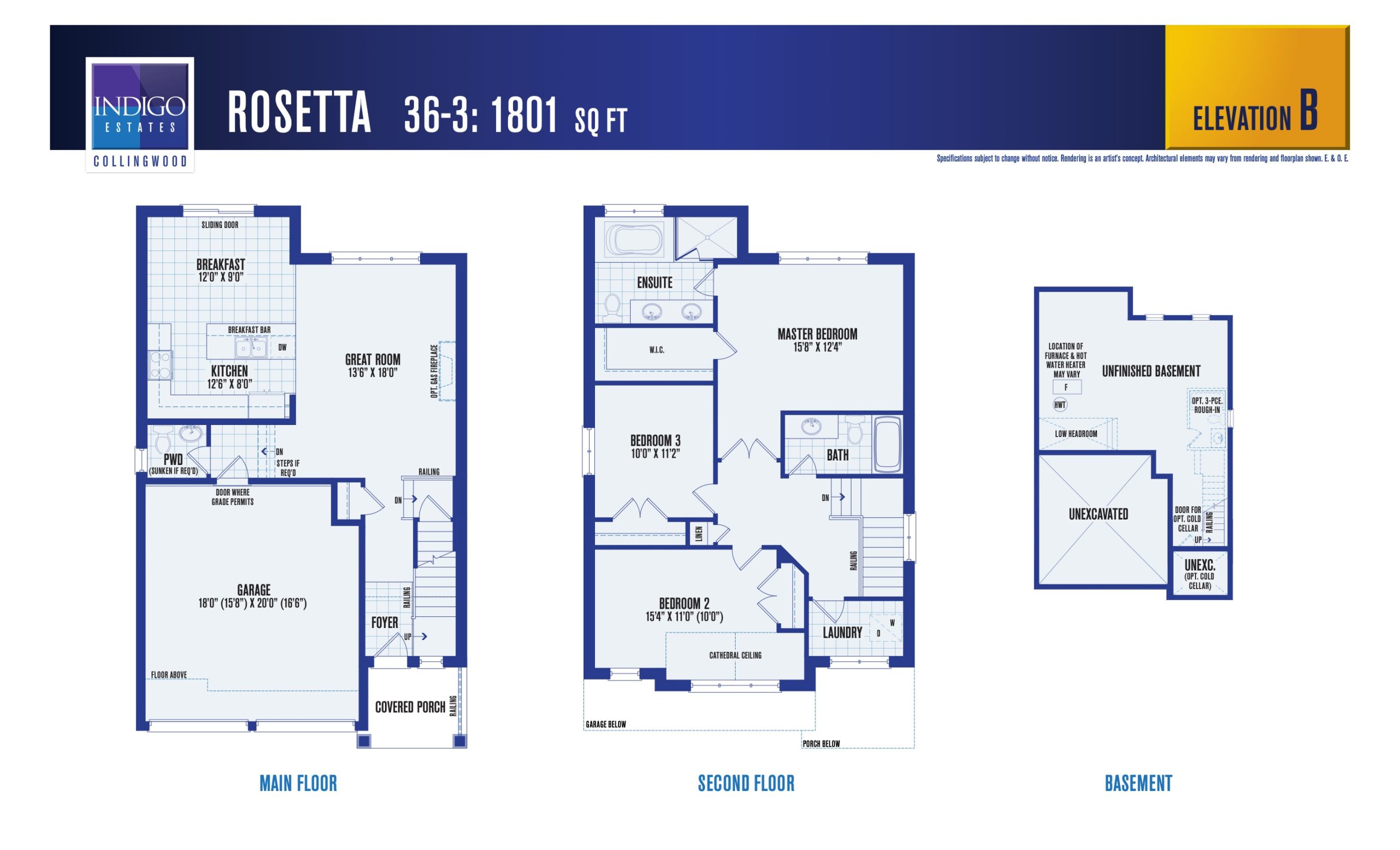 Rosetta (Elevation B) floor plan