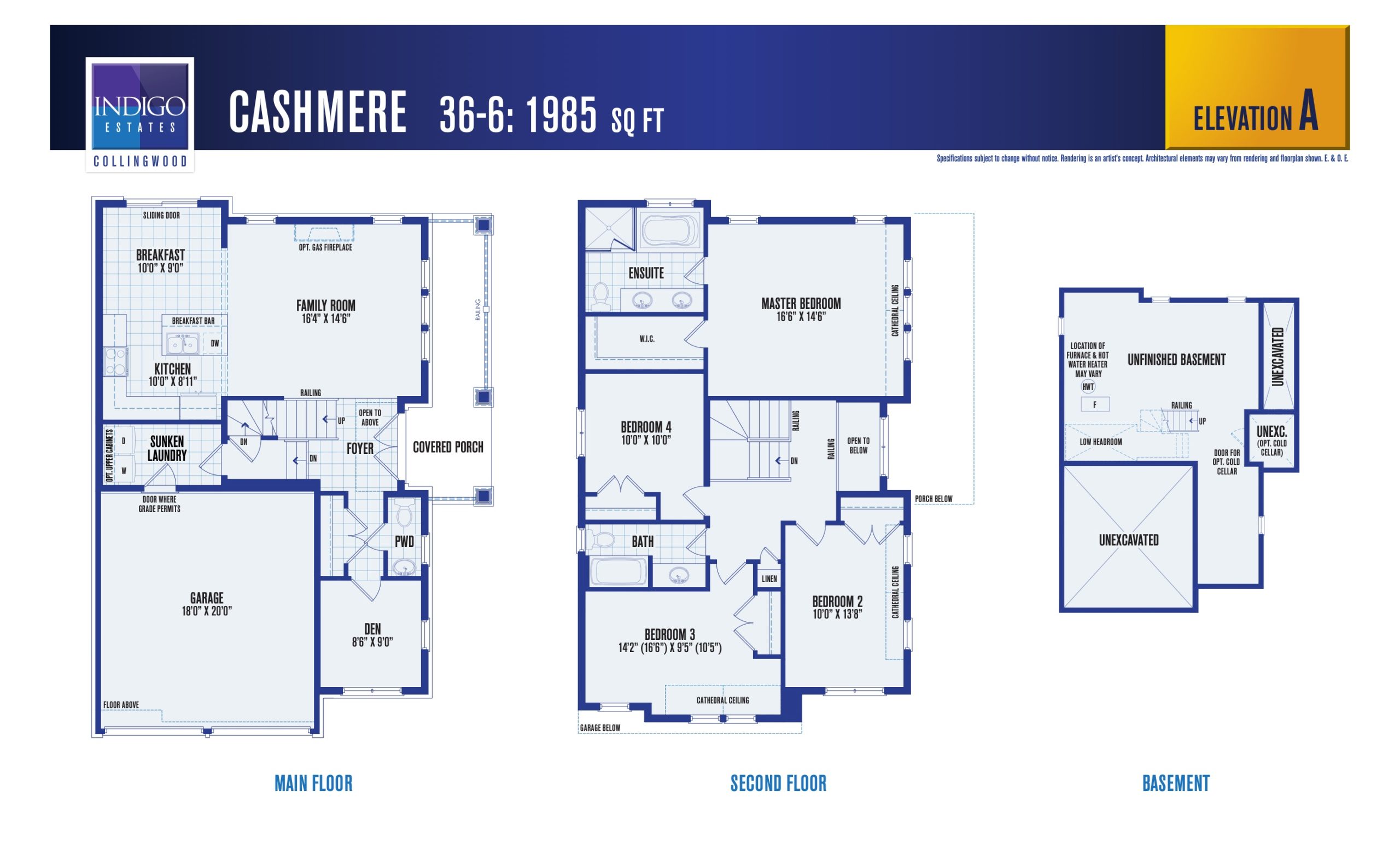 Cashmere (Elevation A) floor plan