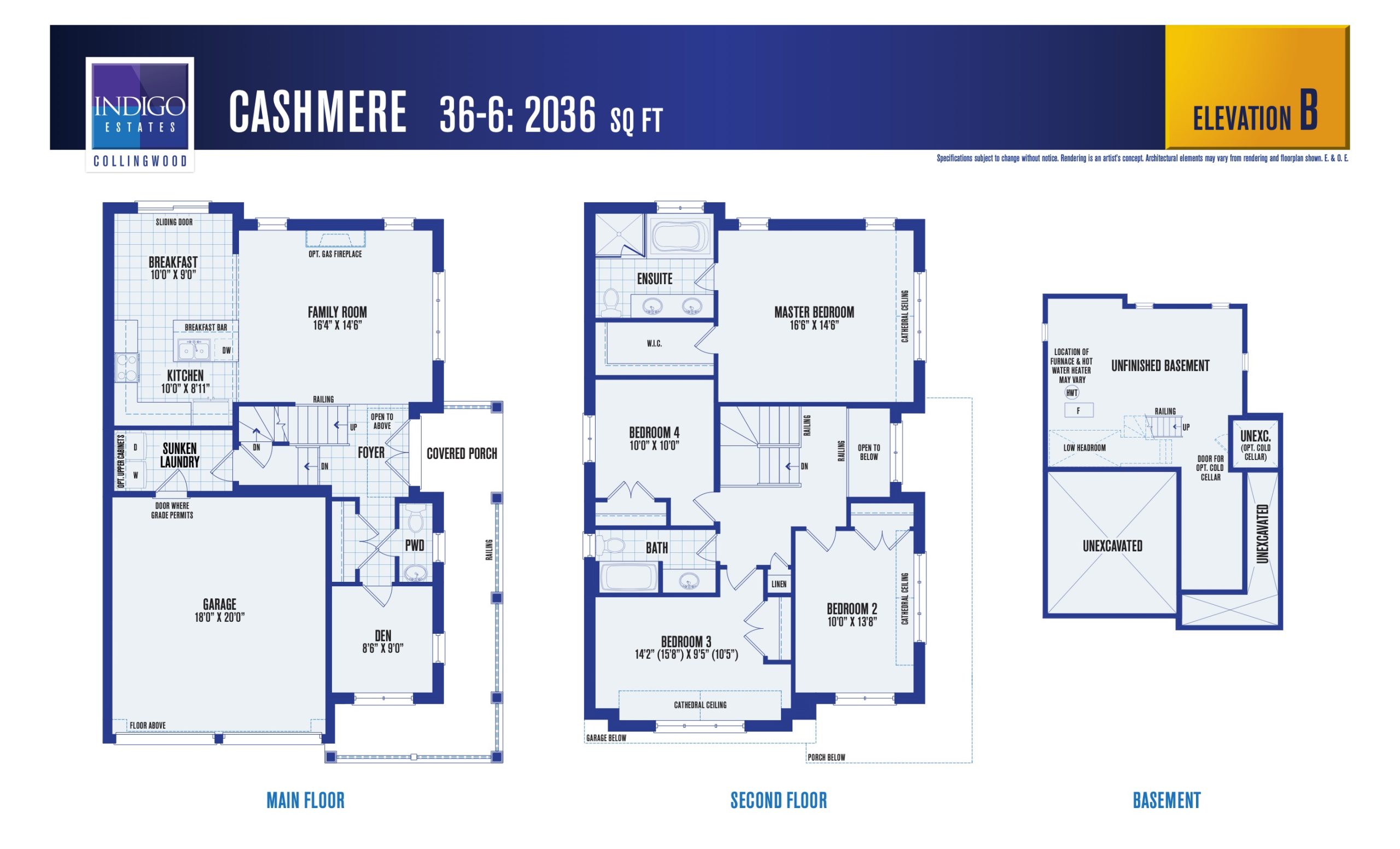 Cashmere (Elevation B) floor plan