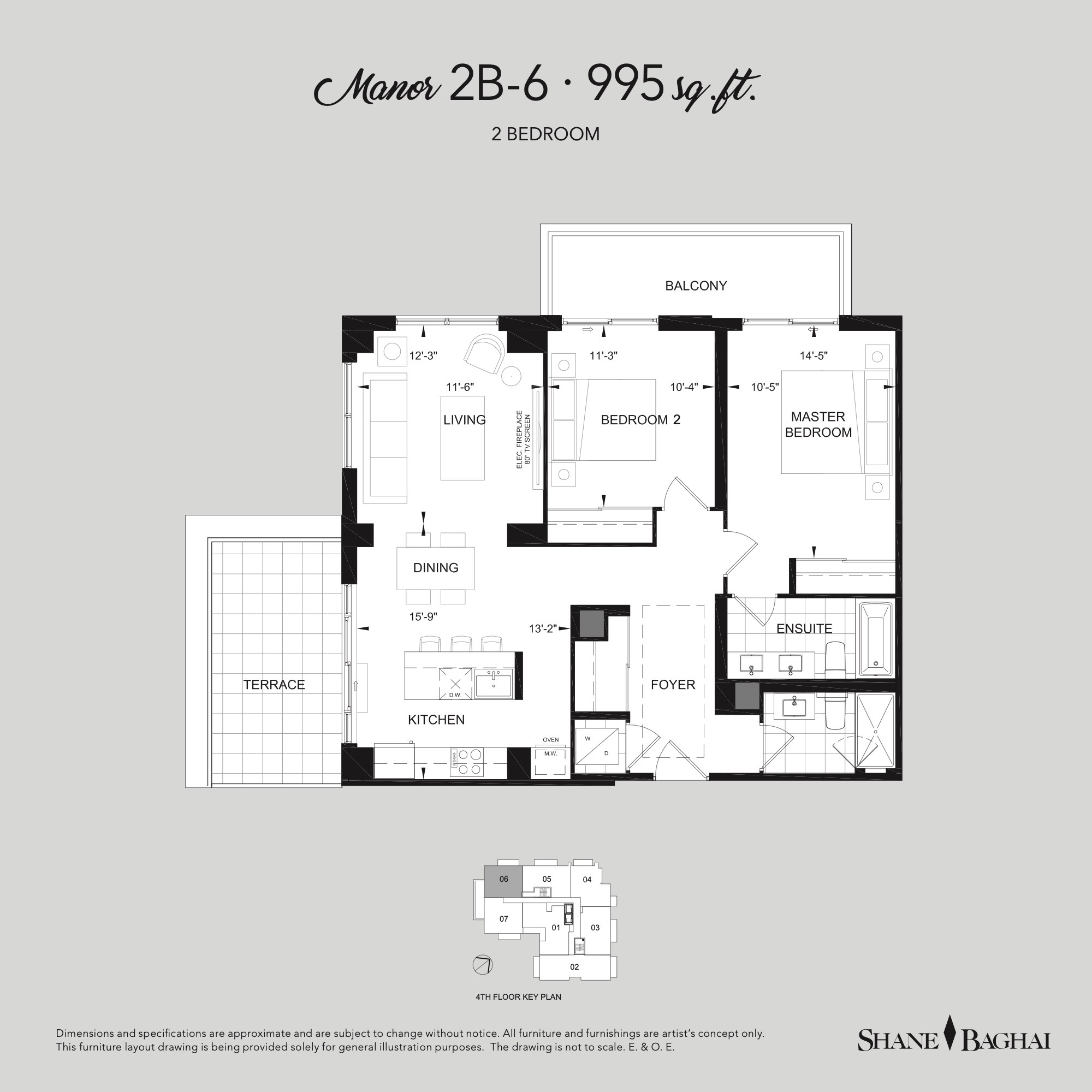 Manor 2B-6 floor plan