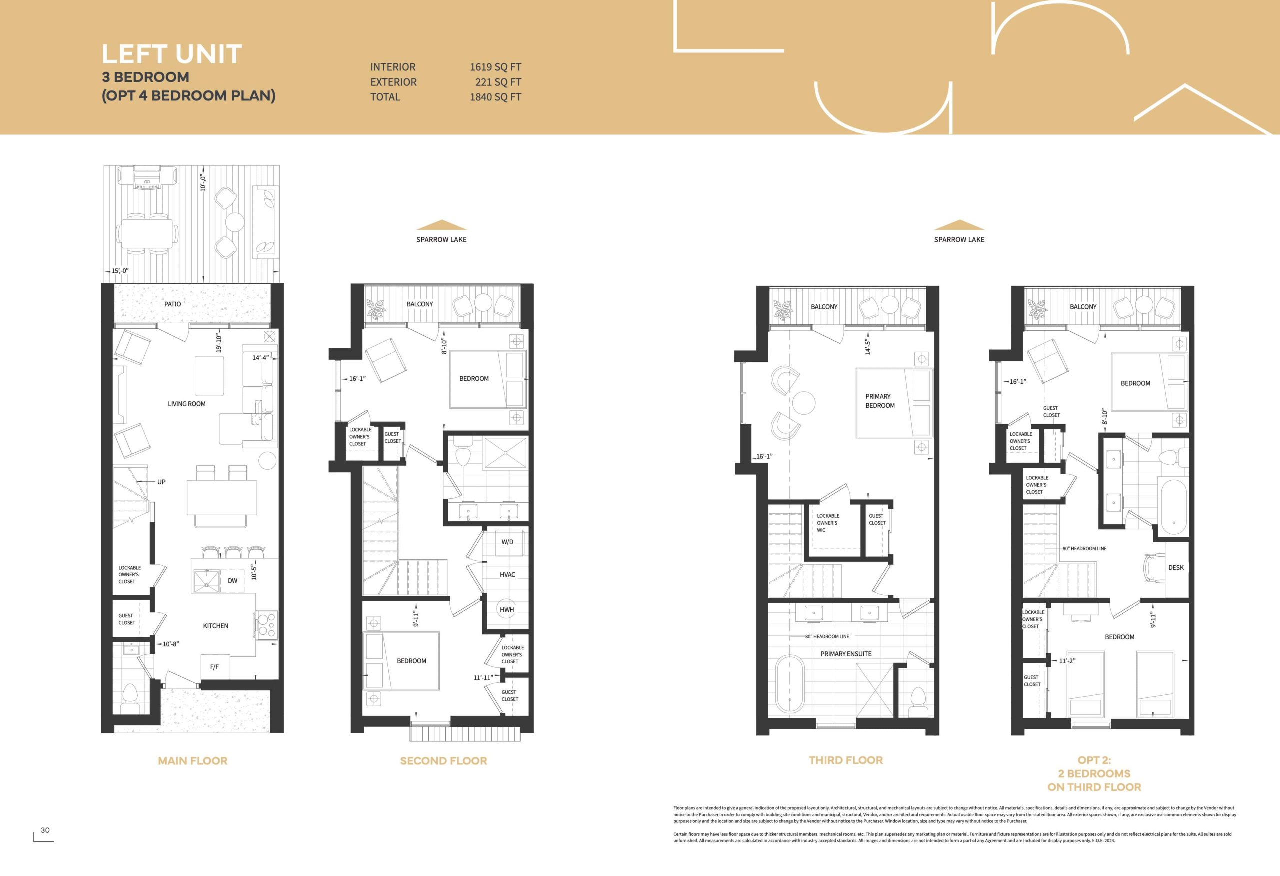 Left Unit floor plan