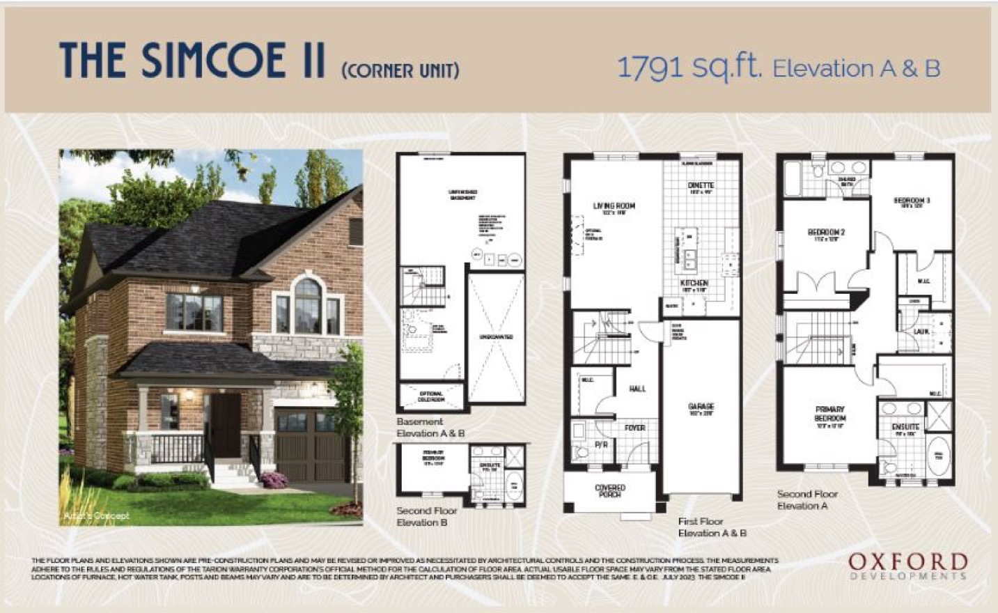 The Simcoe II (Corner Unit) floor plan