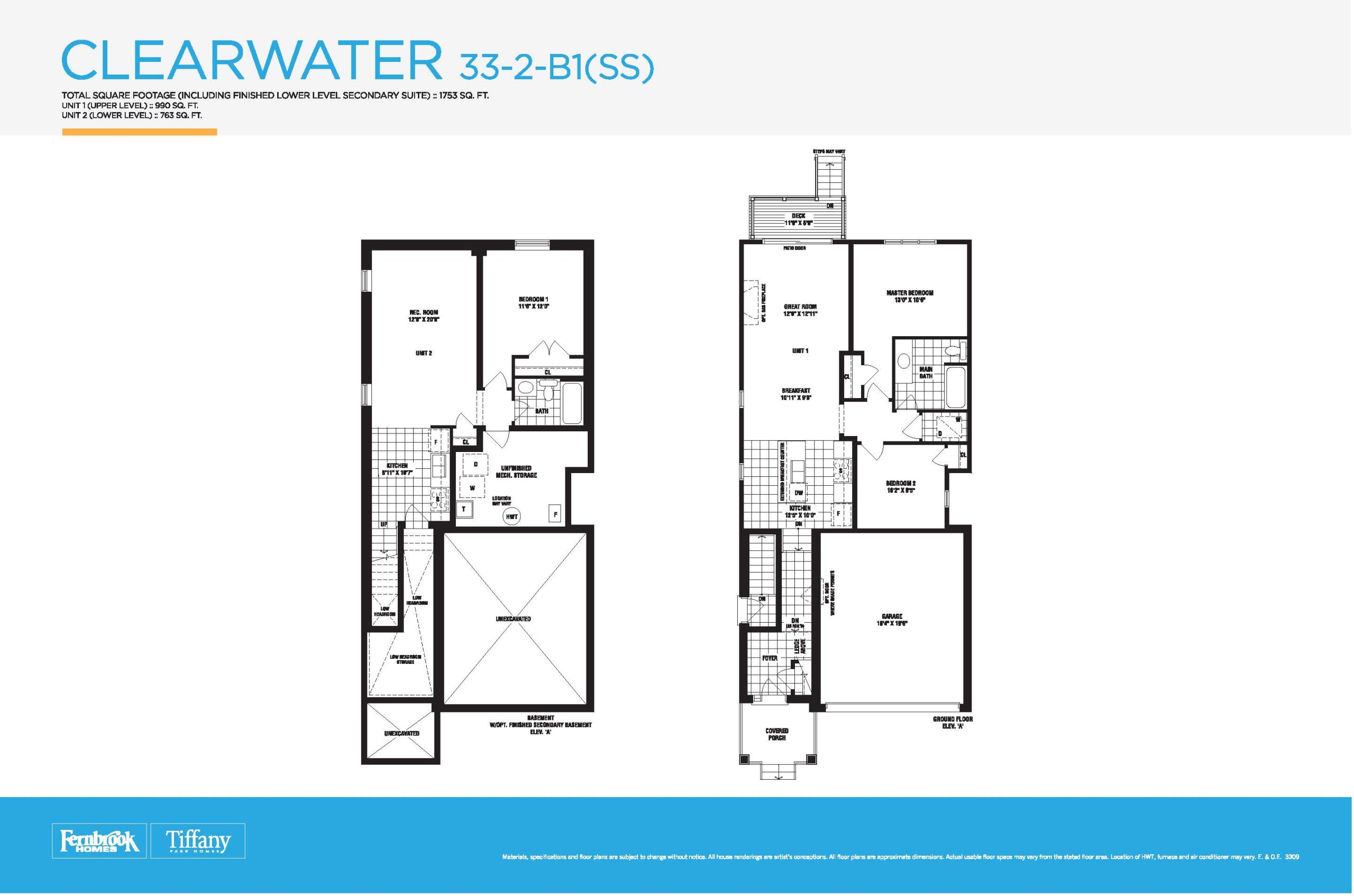 Clearwater (SS) floor plan