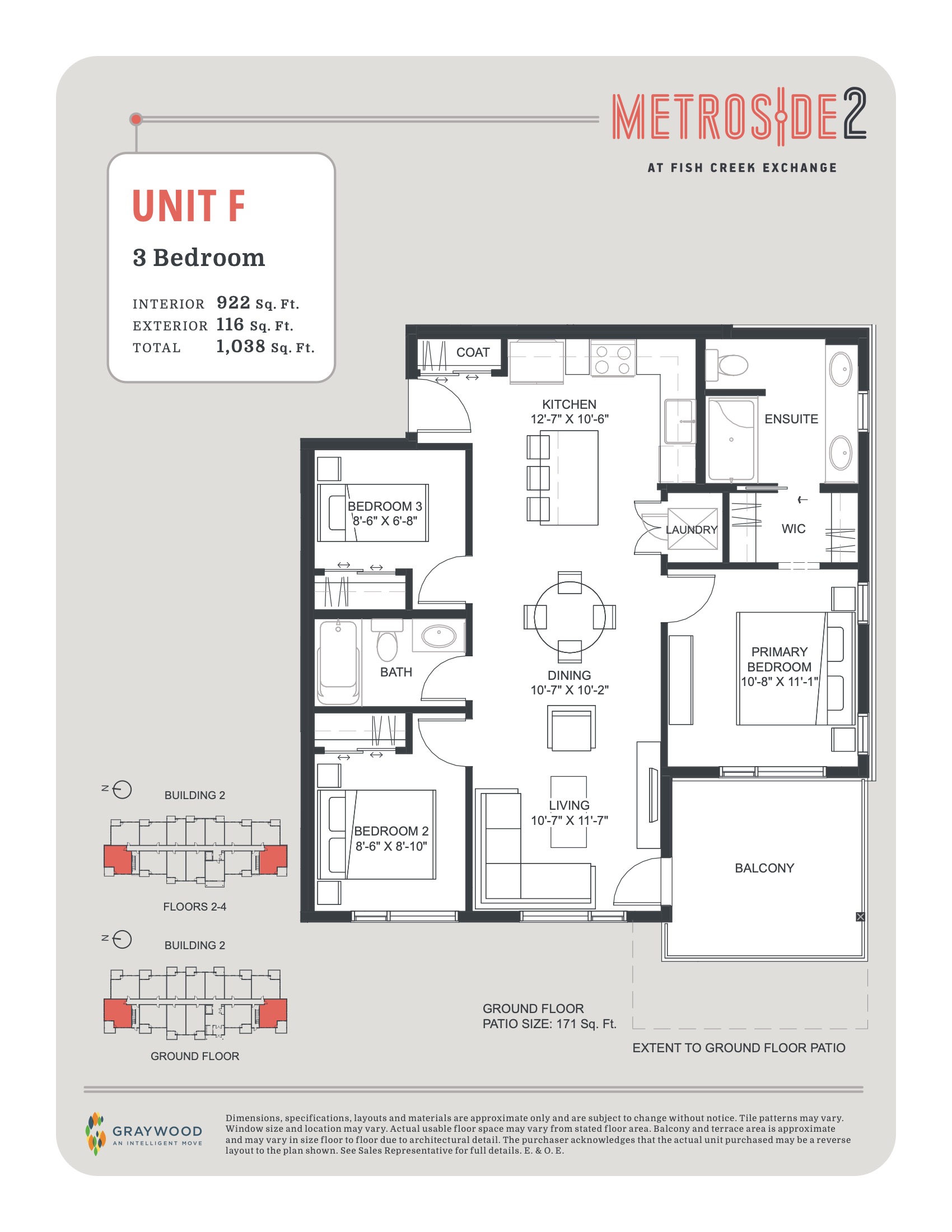 Unit F floor plan
