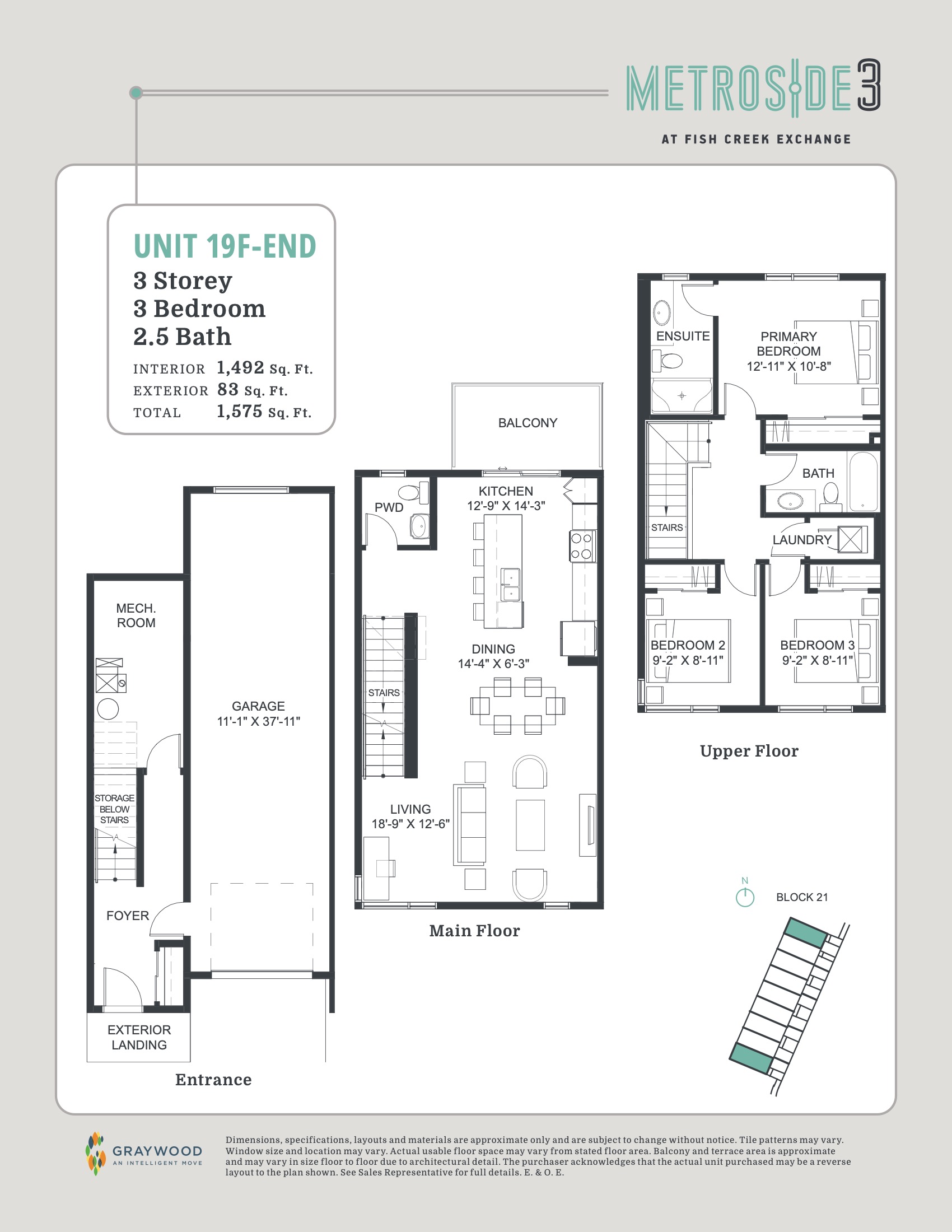 Unit 19F-End floor plan