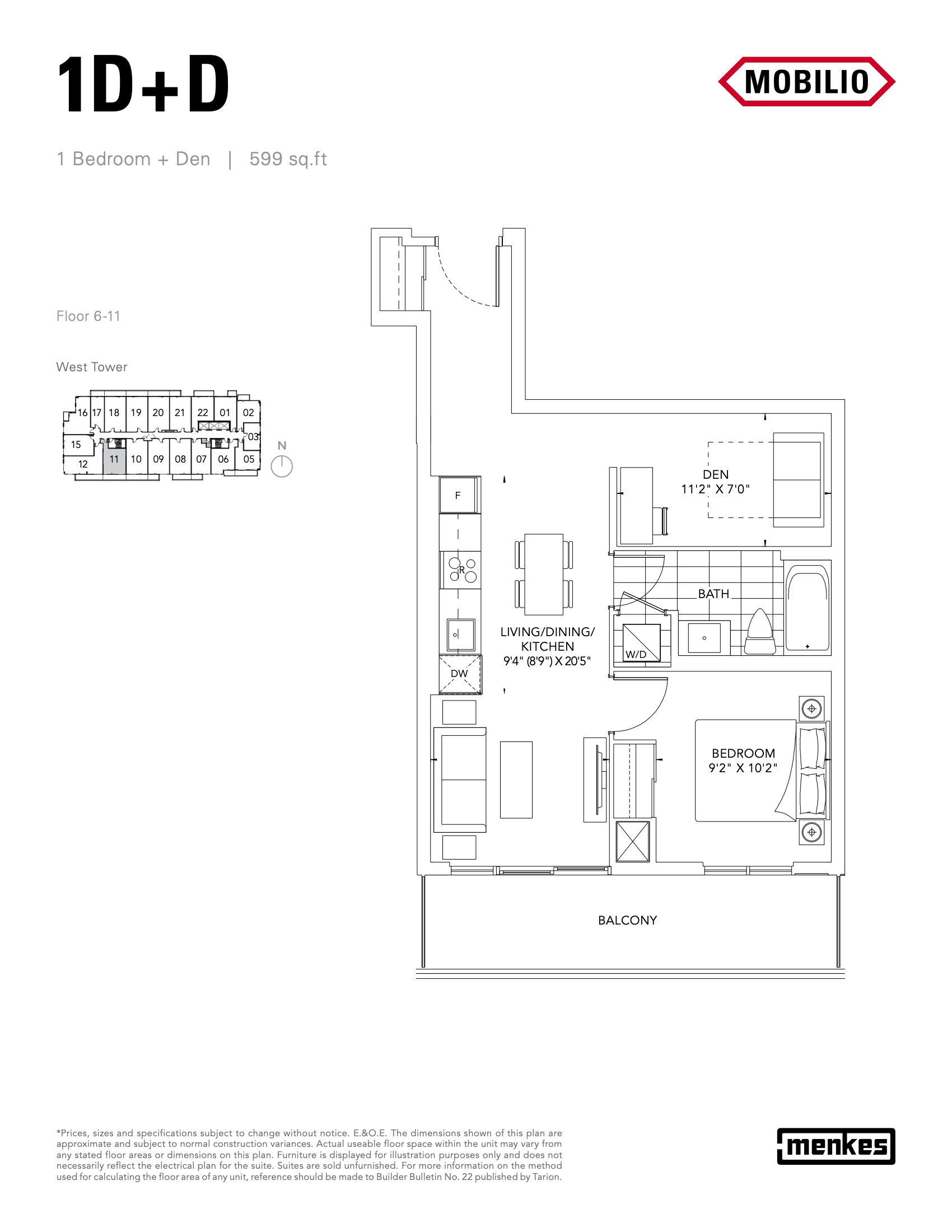 1D+D floor plan