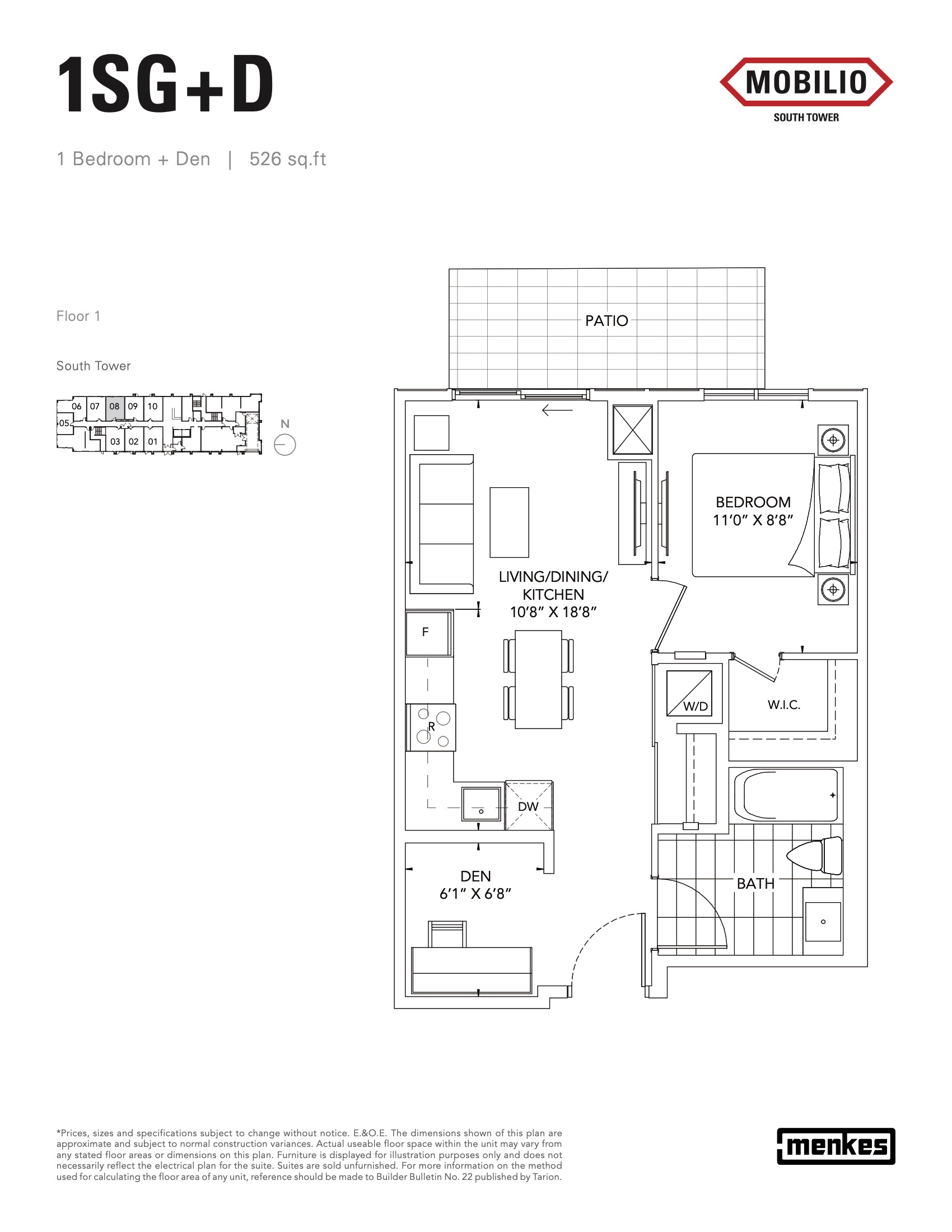 1SG+D floor plan