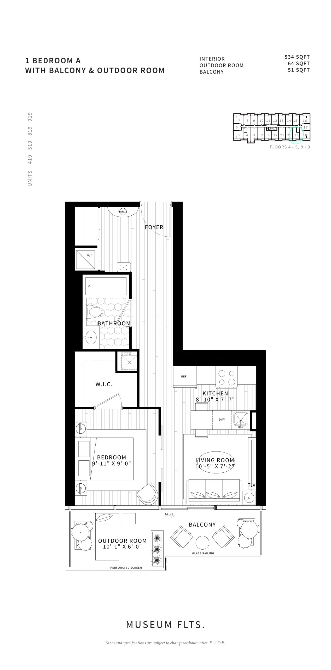 1 Bedroom A floor plan