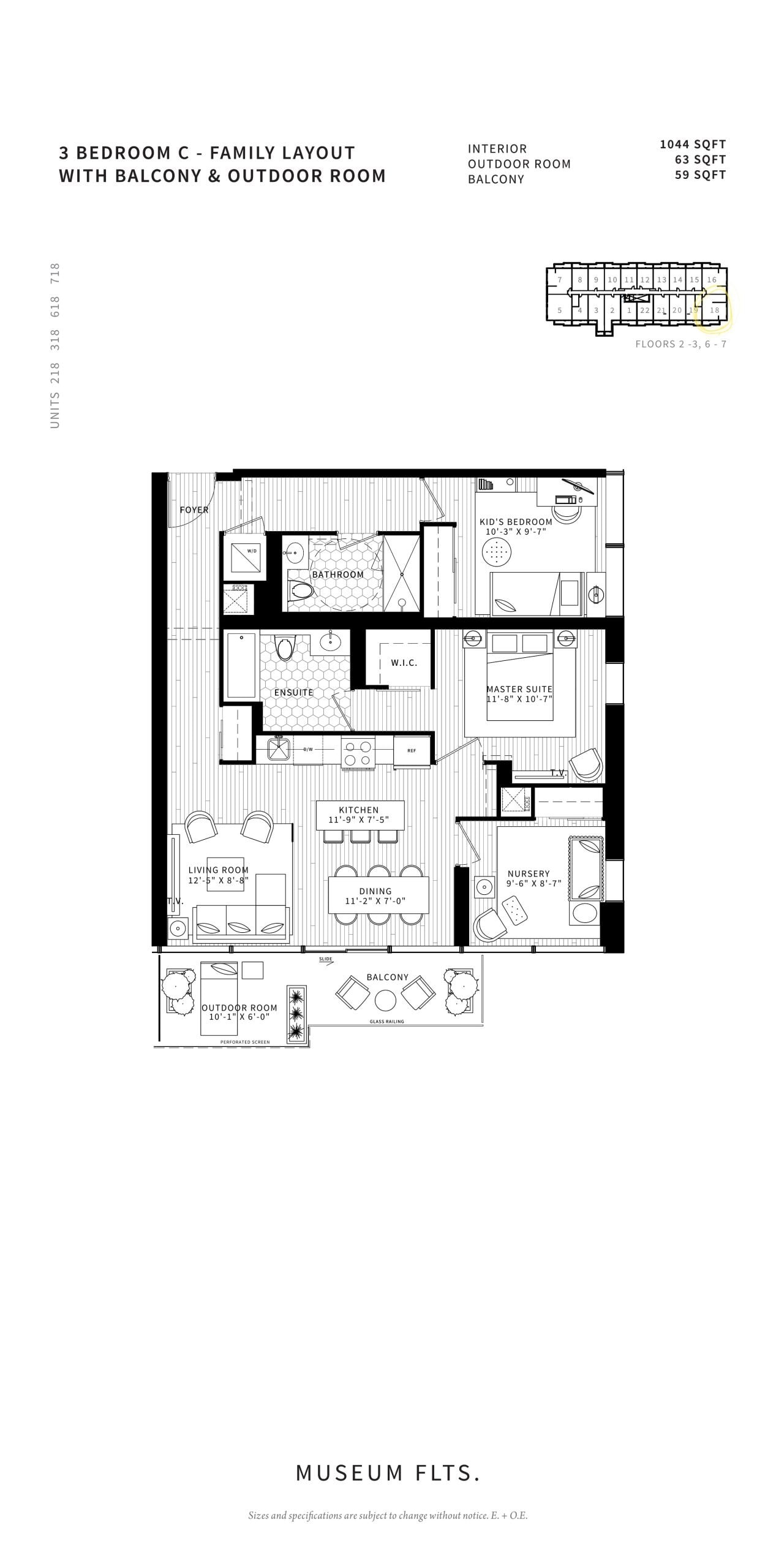 3 Bedroom C - Family Layout floor plan