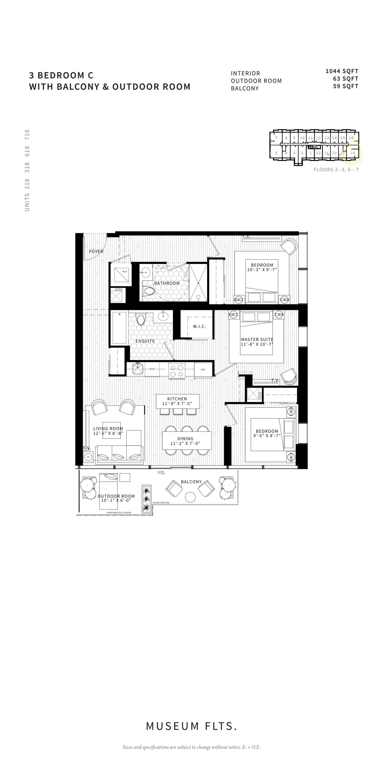 3 Bedroom C floor plan
