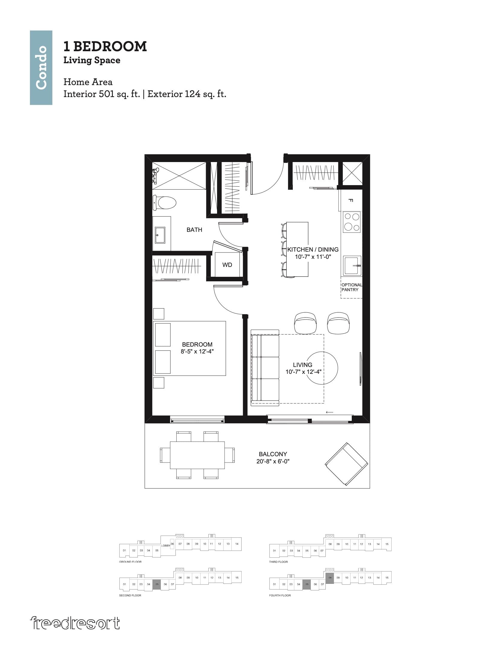 501 sq.ft floor plan