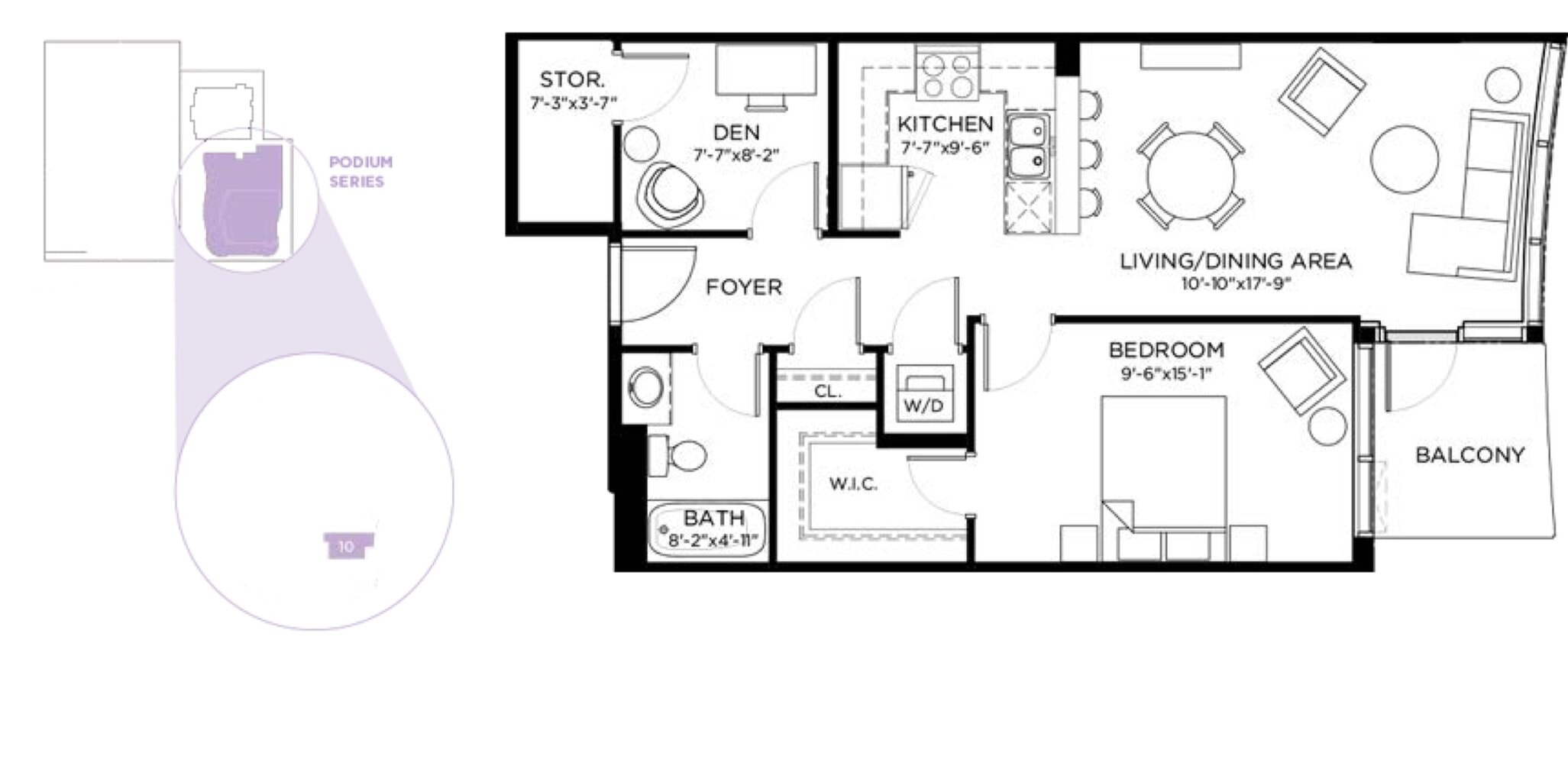 Podium Series - 10 floor plan