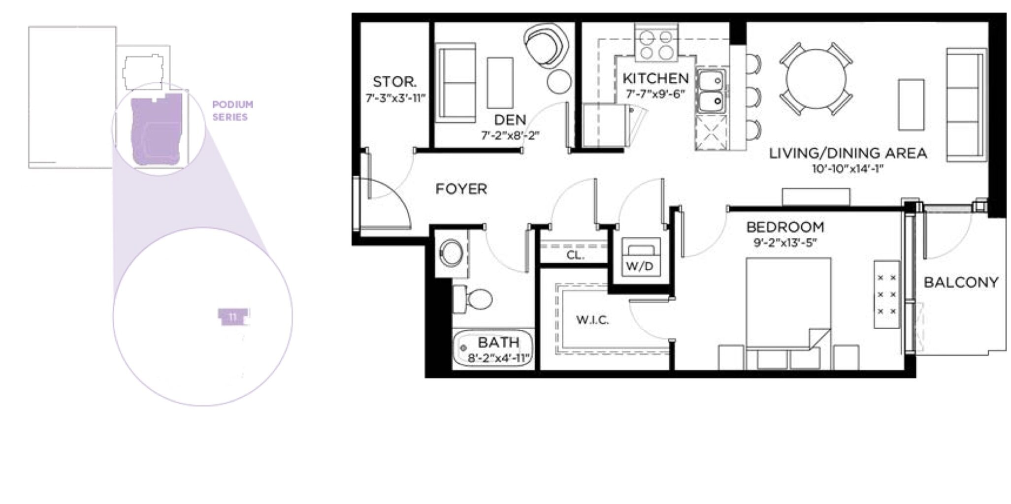 Podium Series - 11 floor plan
