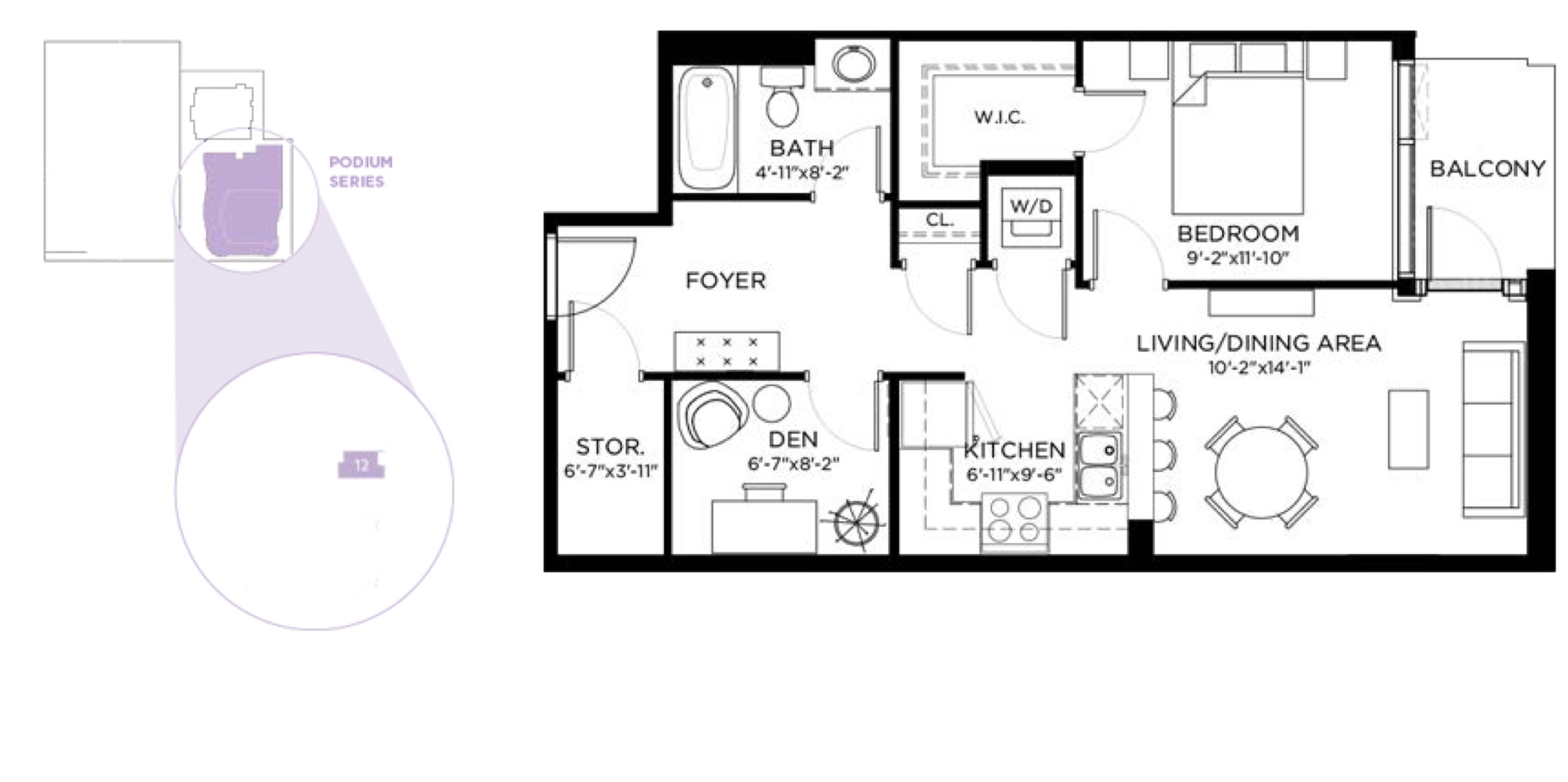 Podium Series - 12 floor plan