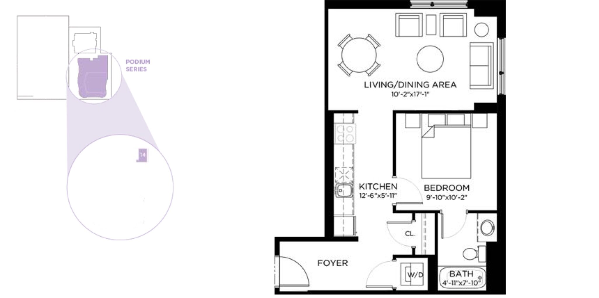 Podium Series - 14 floor plan