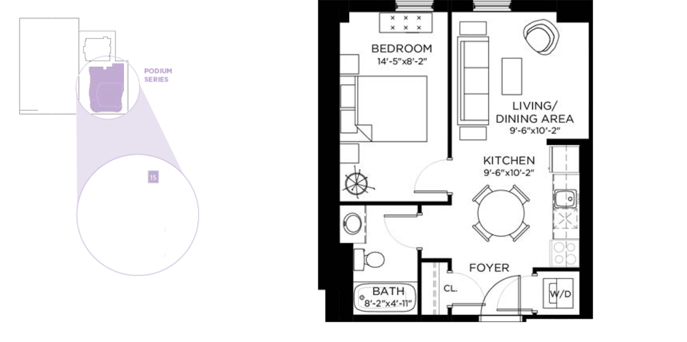 Podium Series - 15 floor plan
