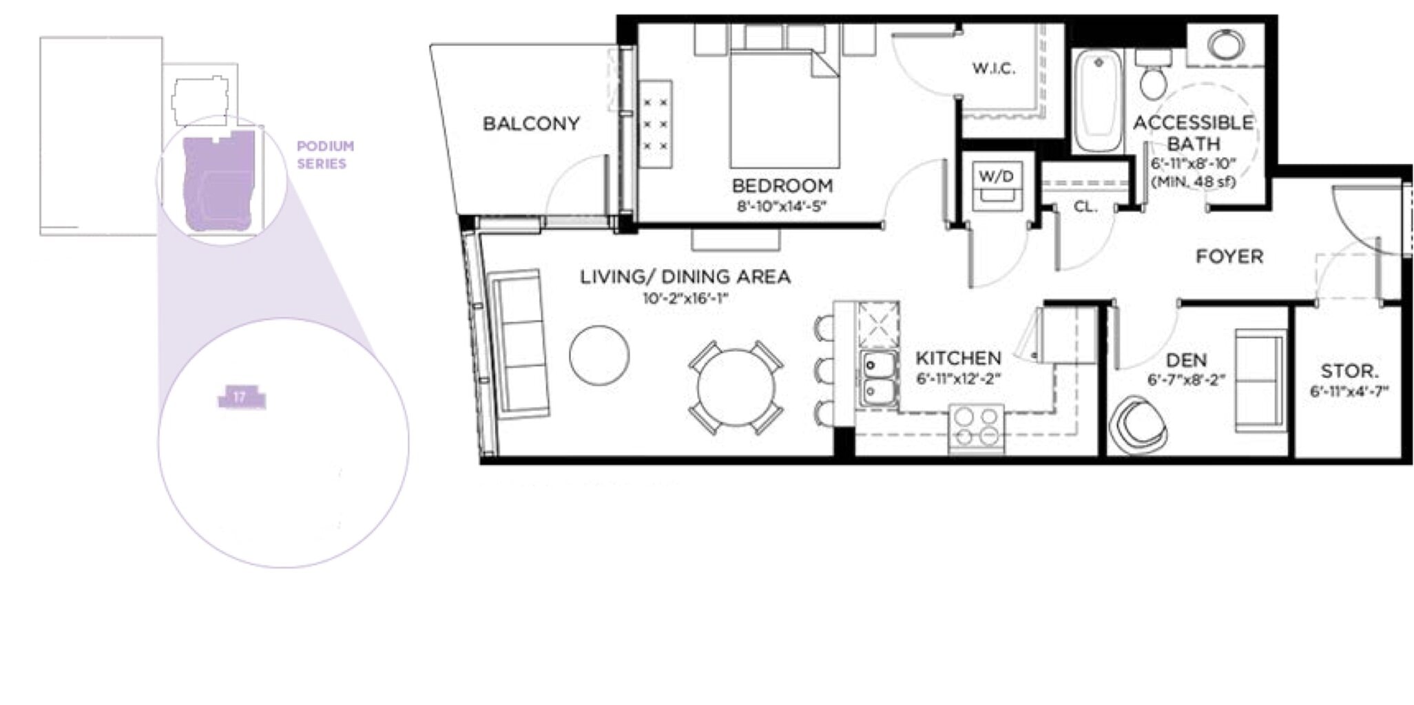 Podium Series - 17 floor plan
