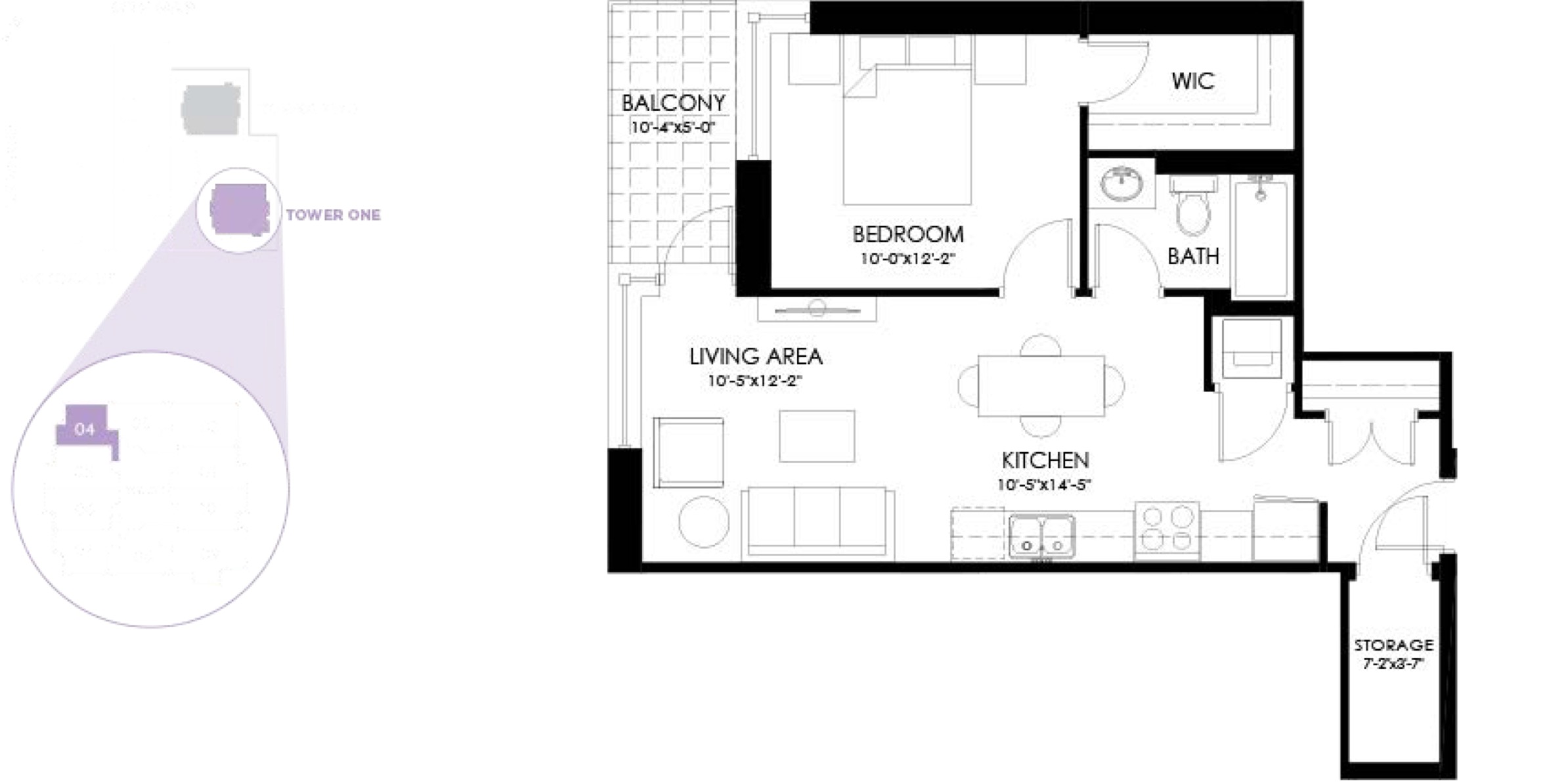 Tower 1 - 04 floor plan