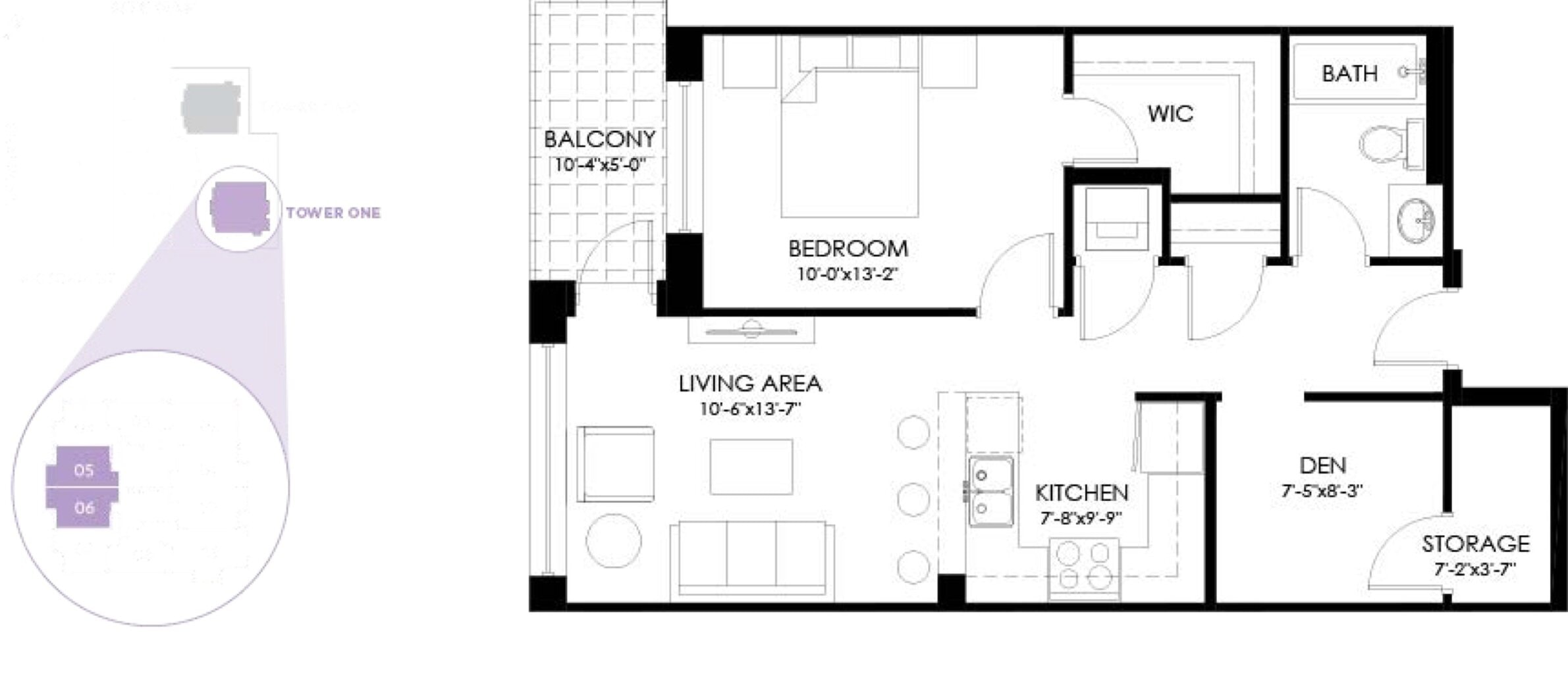 Tower 1 - 05, 06 floor plan