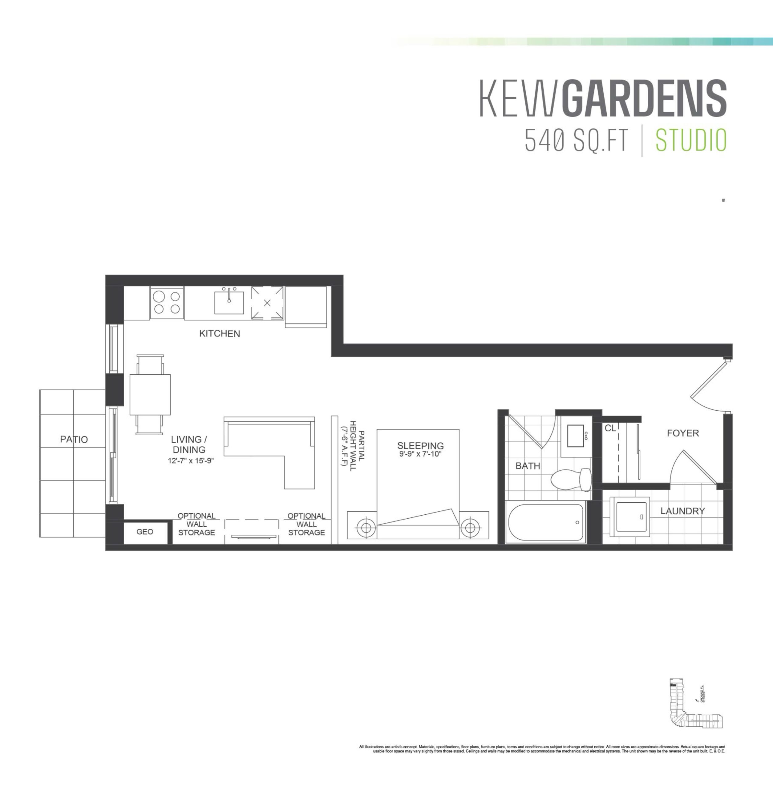 Kew Gardens floor plan