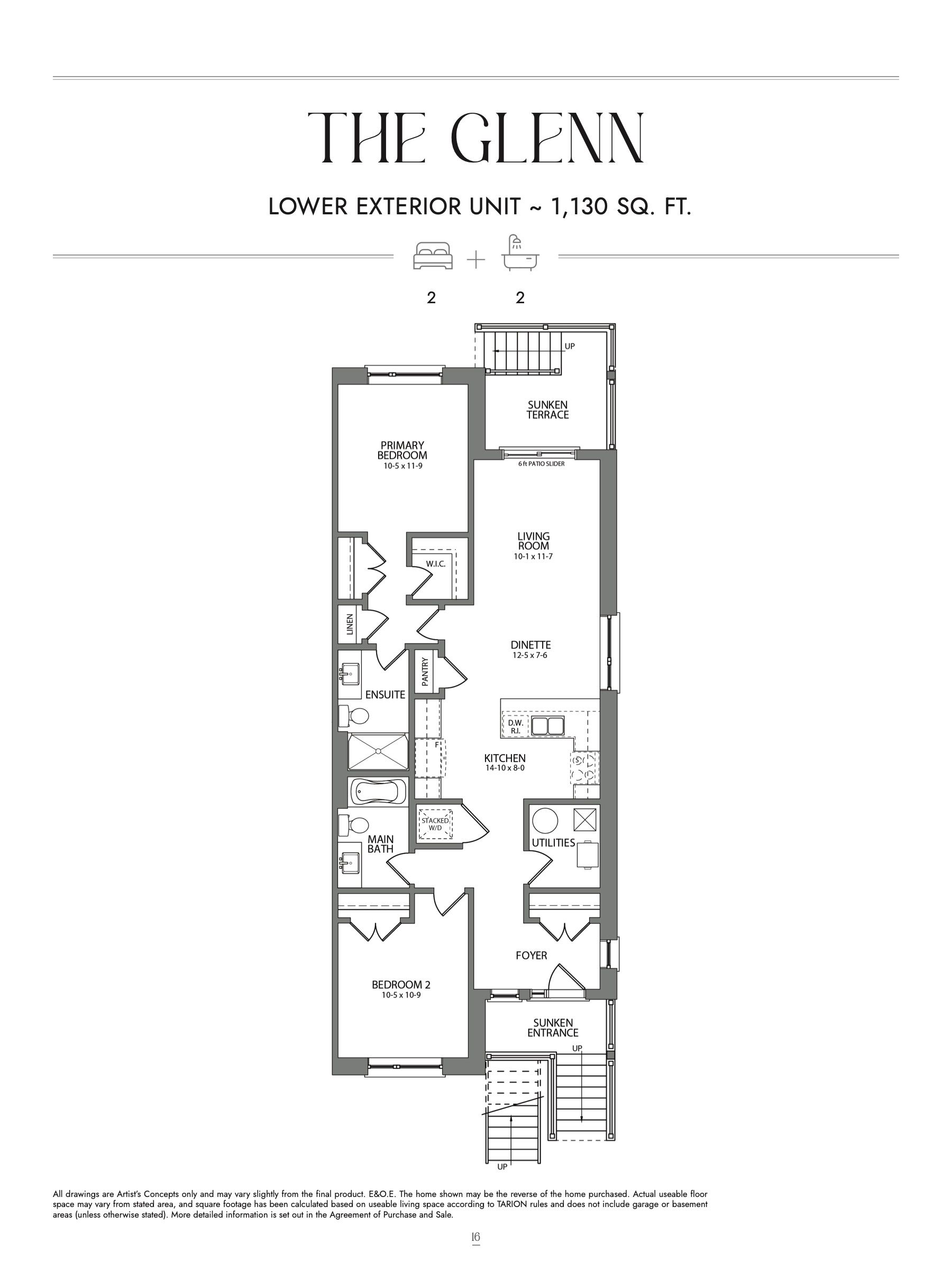 The Glenn (Lower Exterior) - Urban Collection floor plan