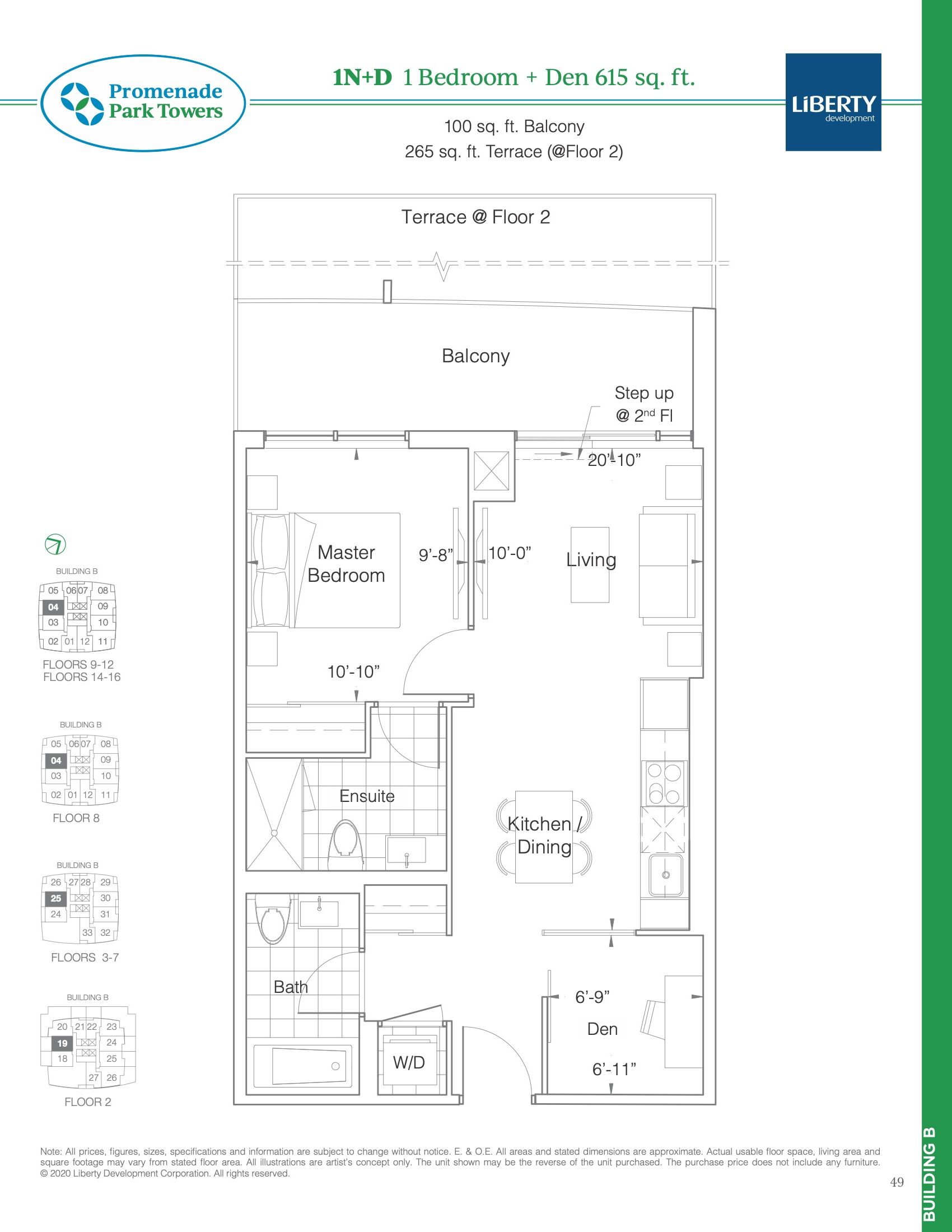 1N+D floor plan