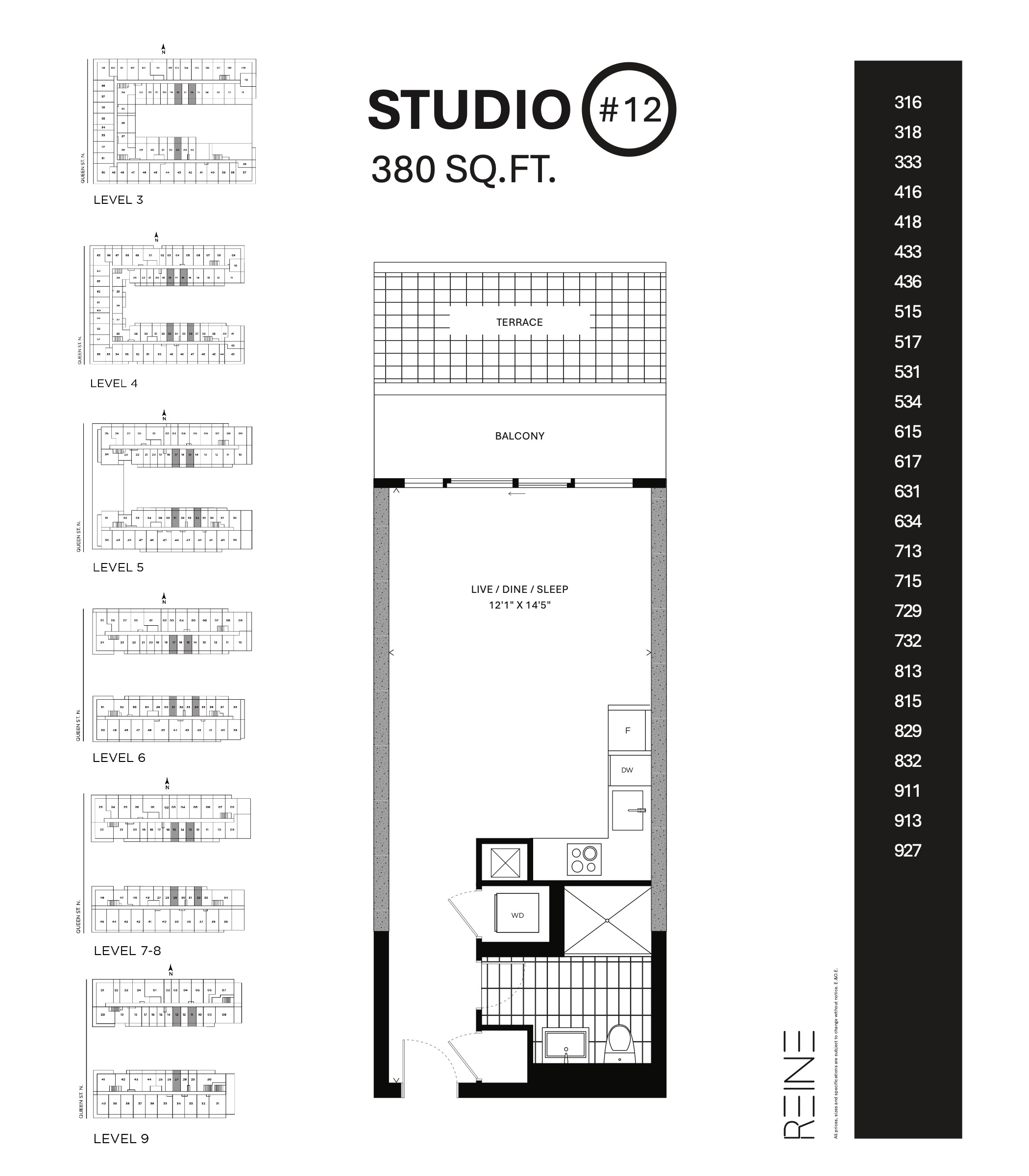 Studio #12 floor plan